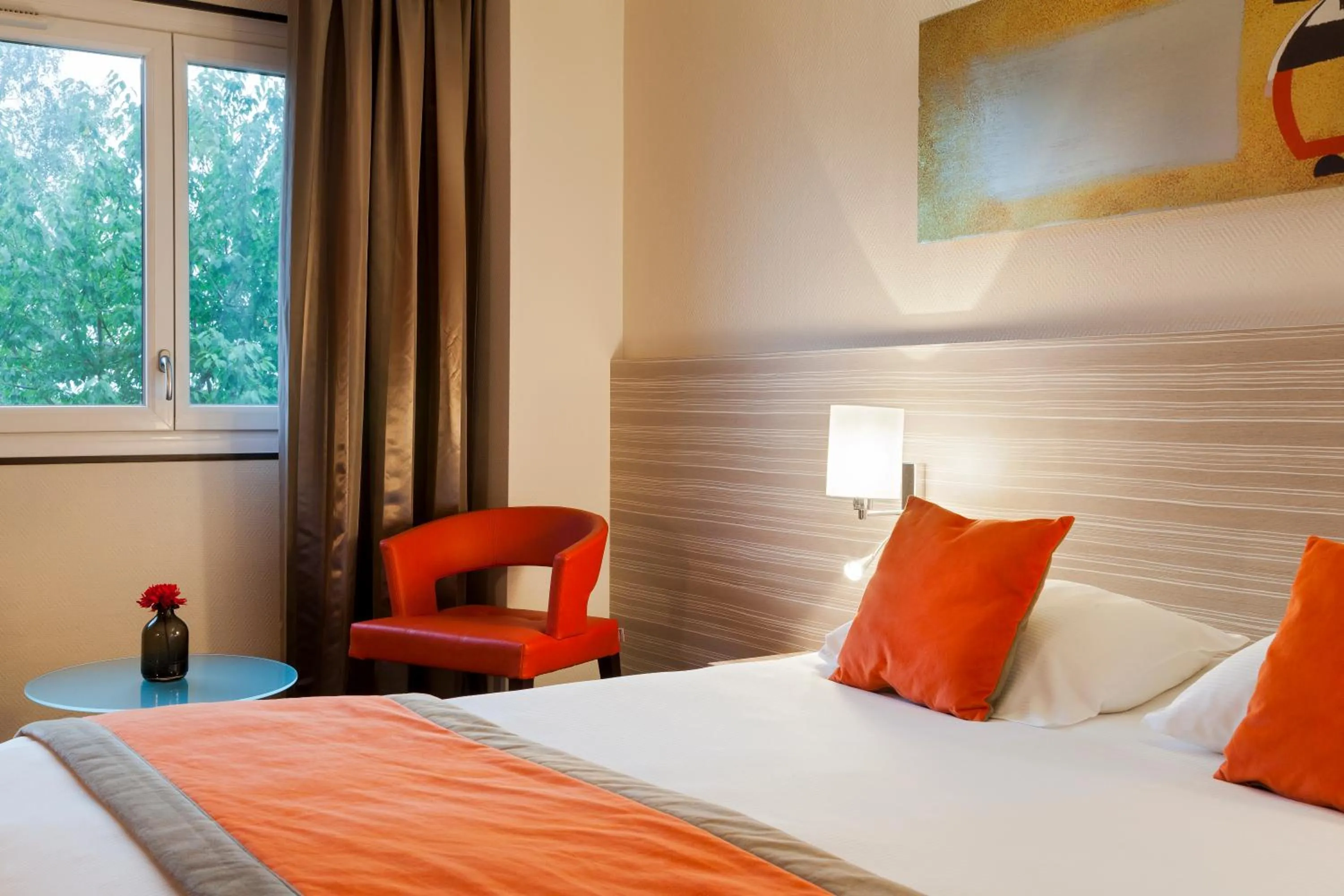 Bedroom, Bed in Kyriad Hotel Strasbourg Lingolsheim