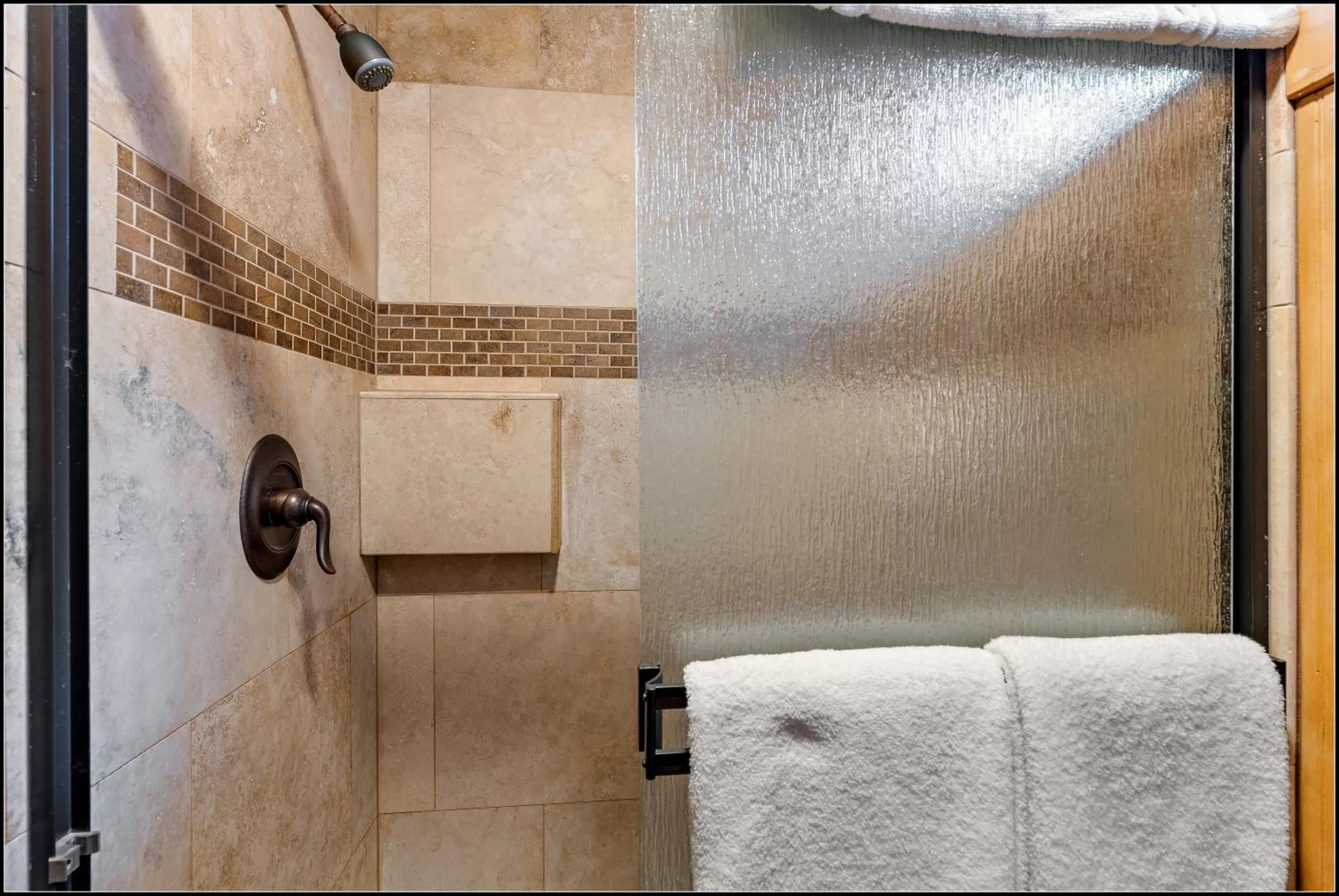 Shower in Brundage Bungalows