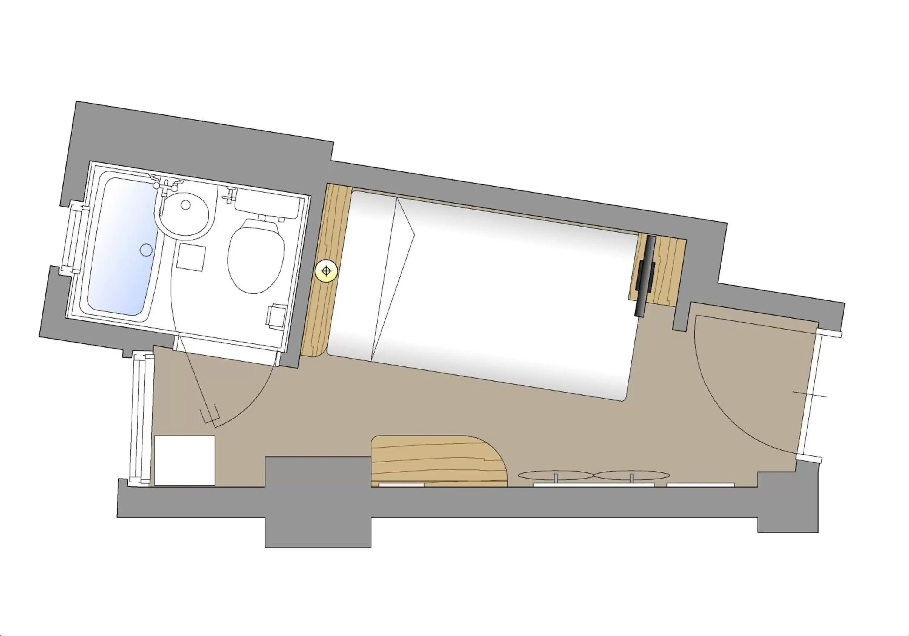 Photo of the whole room, Floor Plan in Chisun Inn Nagoya