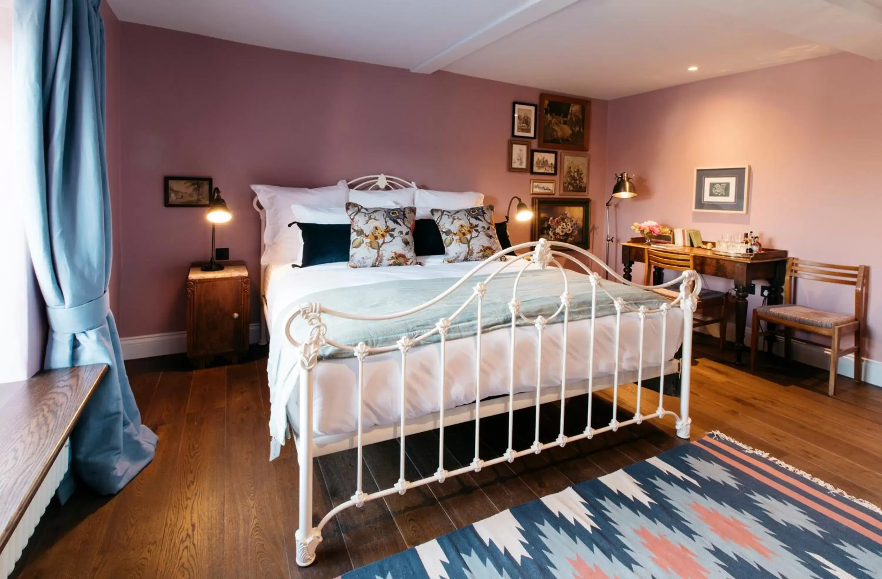 Bed in The Bower House, Restaurant & Rooms