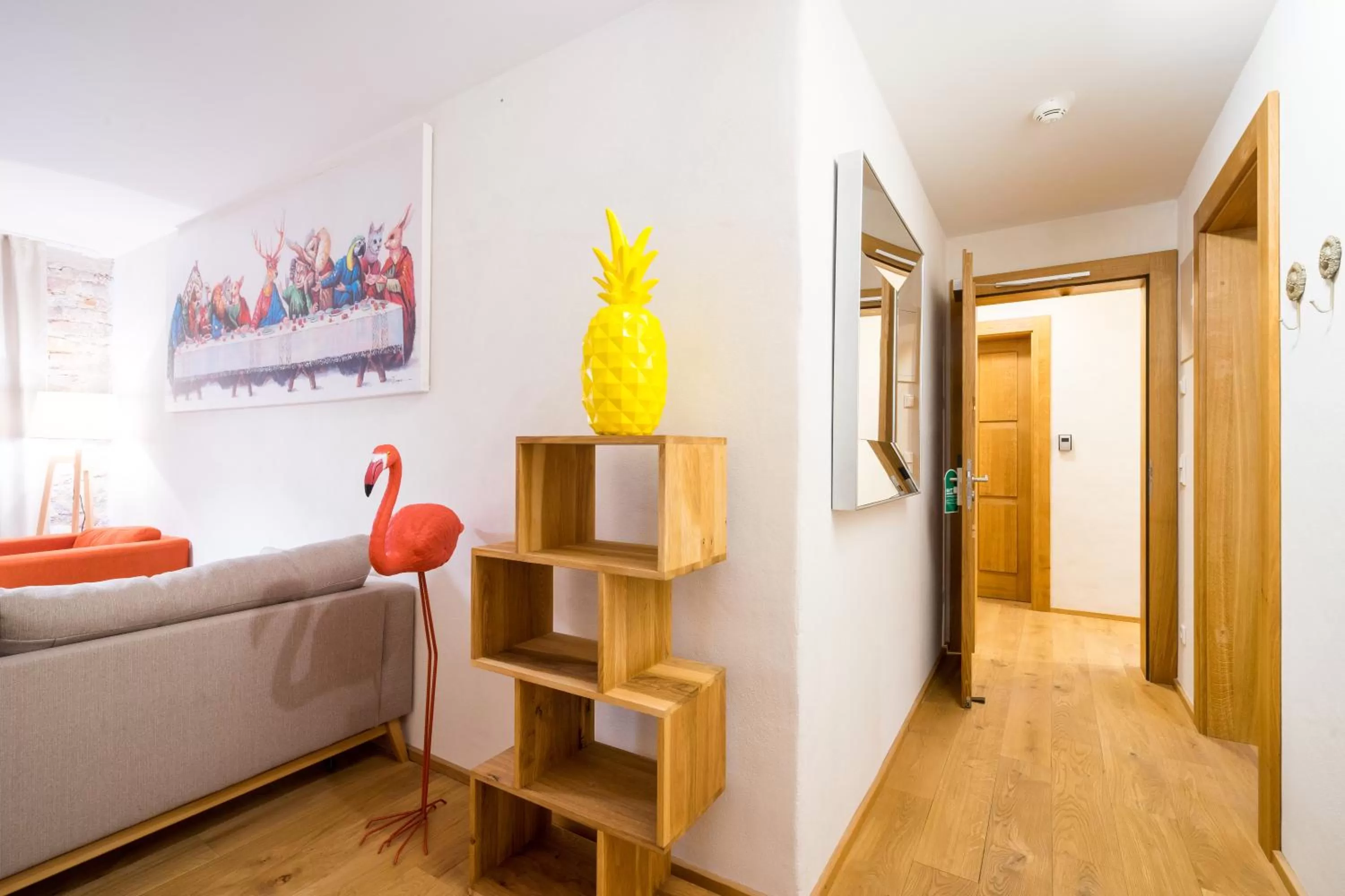 Living room, Bed in Hotel Rote19