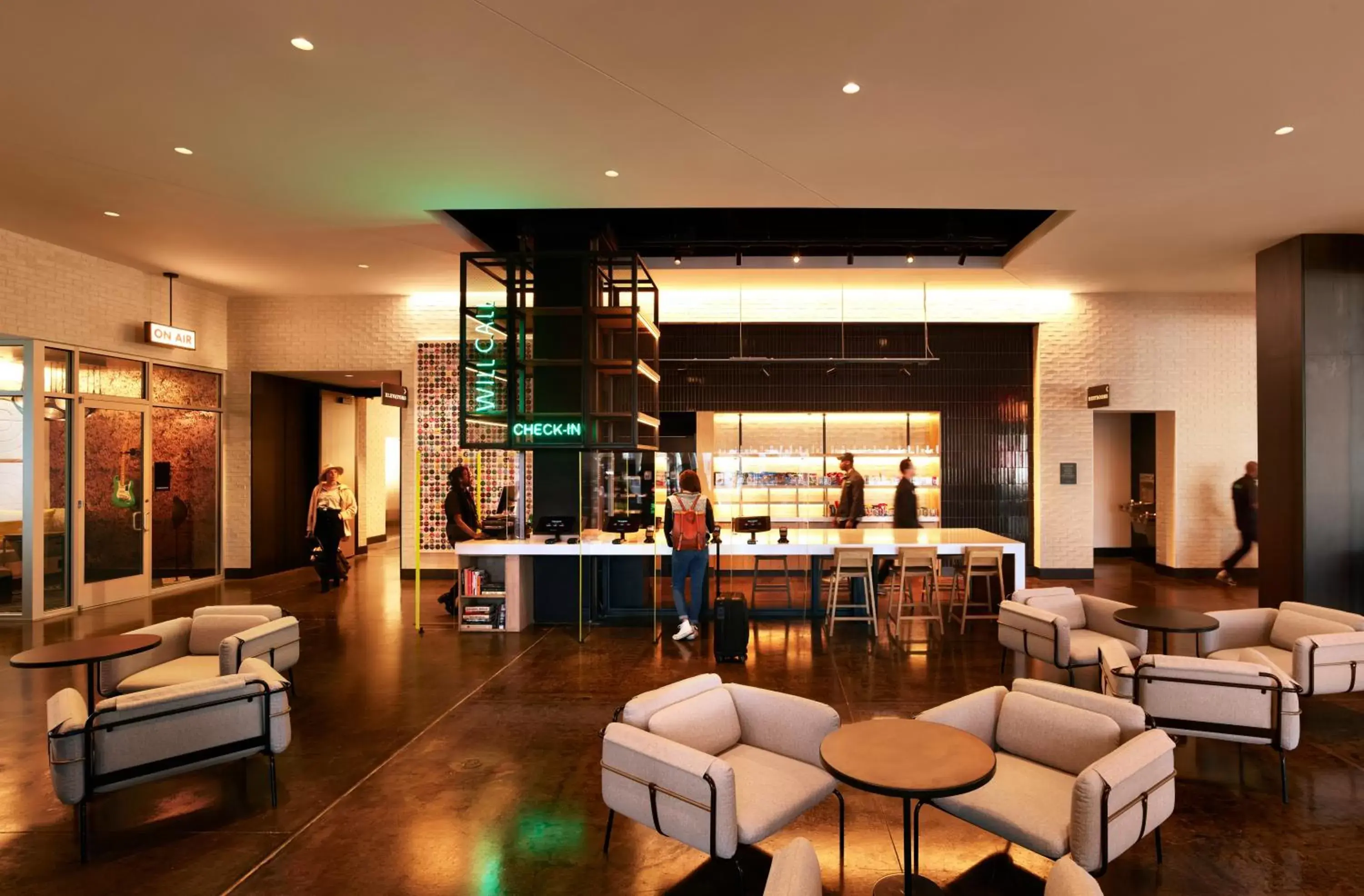 Lobby or reception, Lounge/Bar in Reverb by Hard Rock Atlanta Downtown