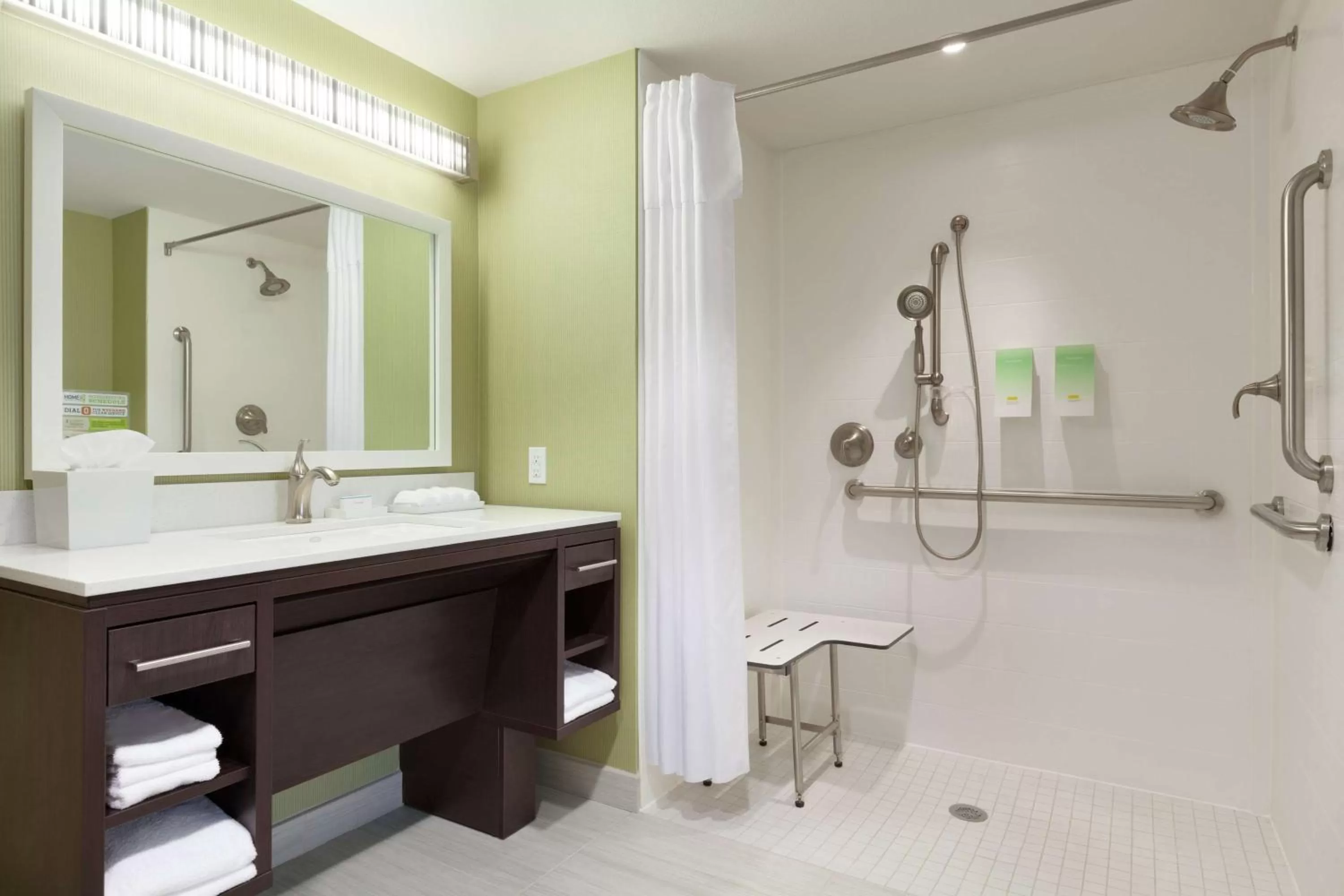 Shower in Home2 Suites by Hilton Seattle Airport