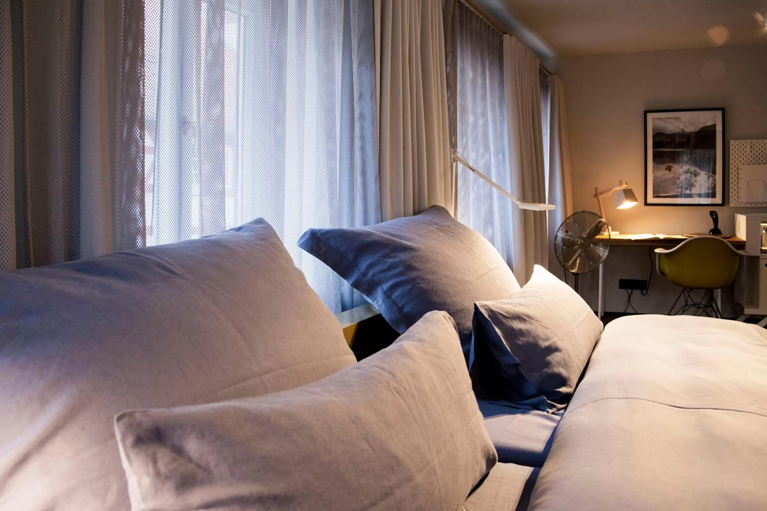 Decorative detail, Bed in Hotel Scholl