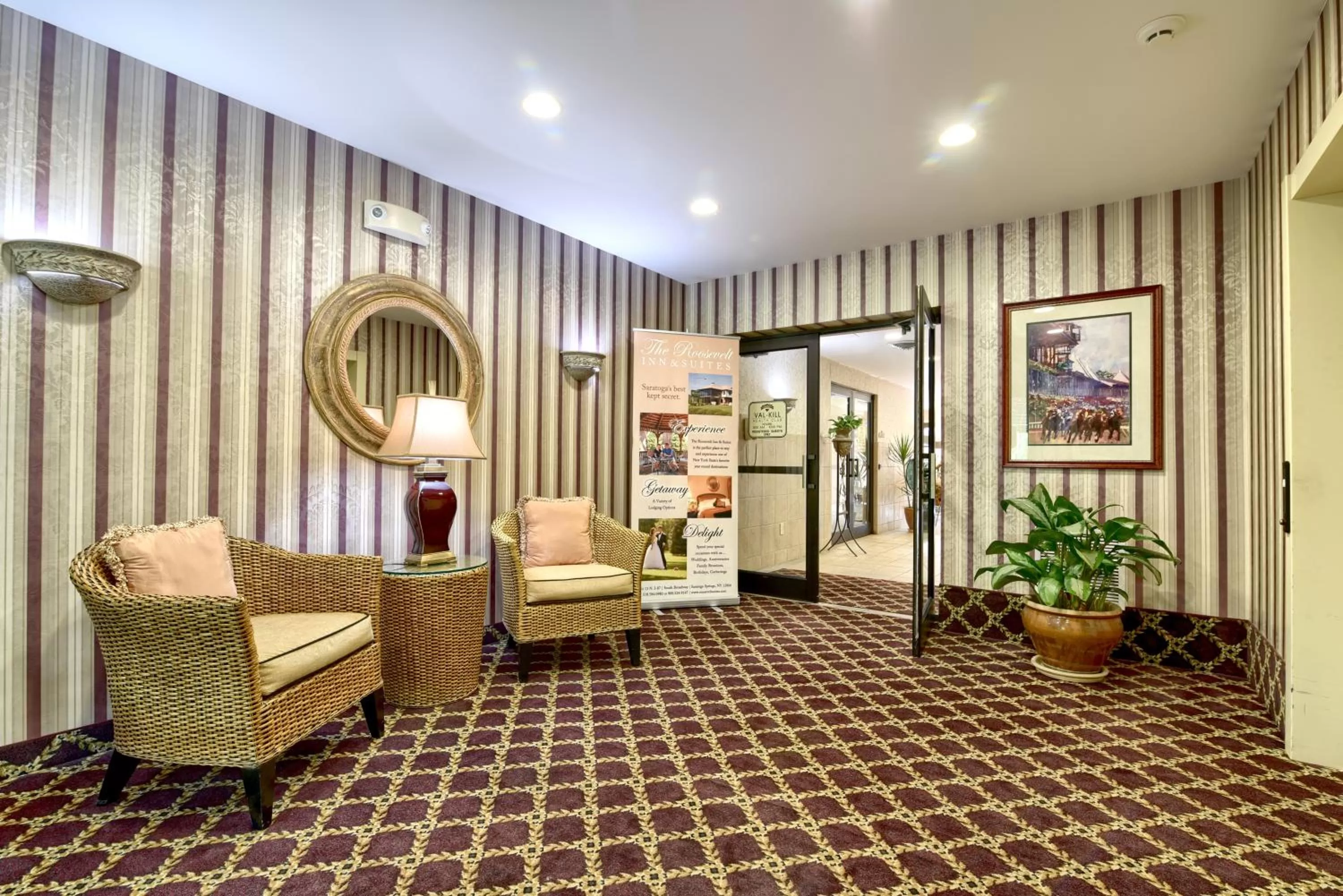 Lobby or reception in Roosevelt Inn & Suites Saratoga Springs
