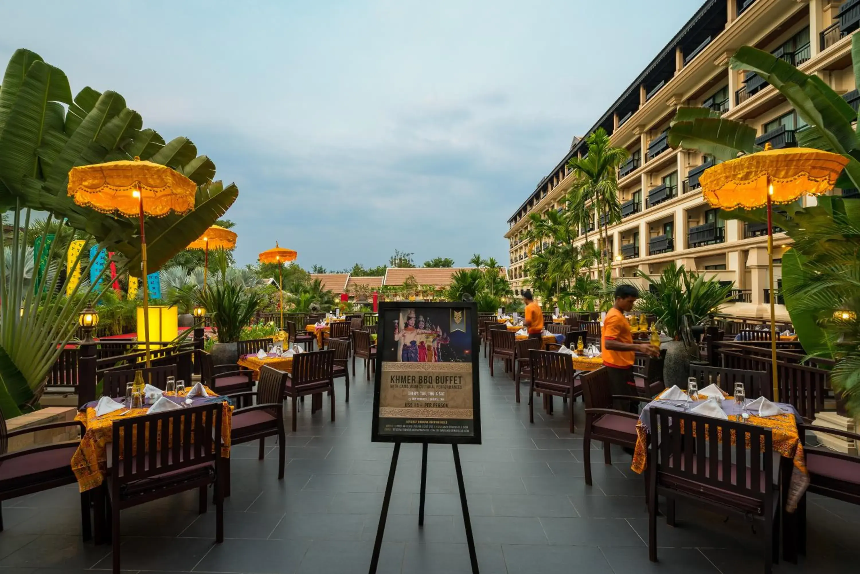 Balcony/Terrace, Restaurant/Places to Eat in Angkor Miracle Resort & Spa