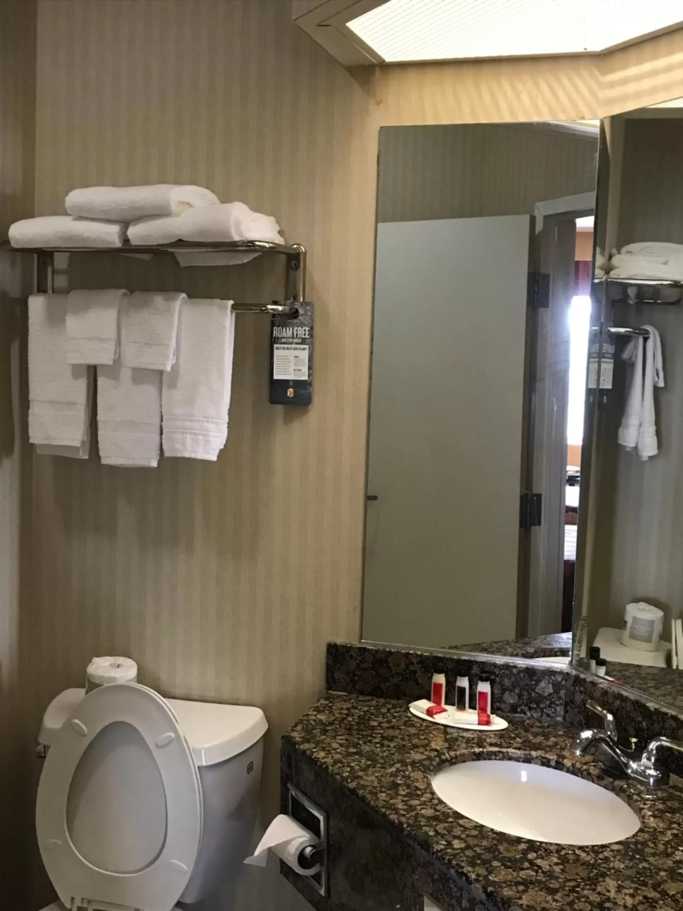 Bathroom in Super 8 by Wyndham Harrisburg Hershey North