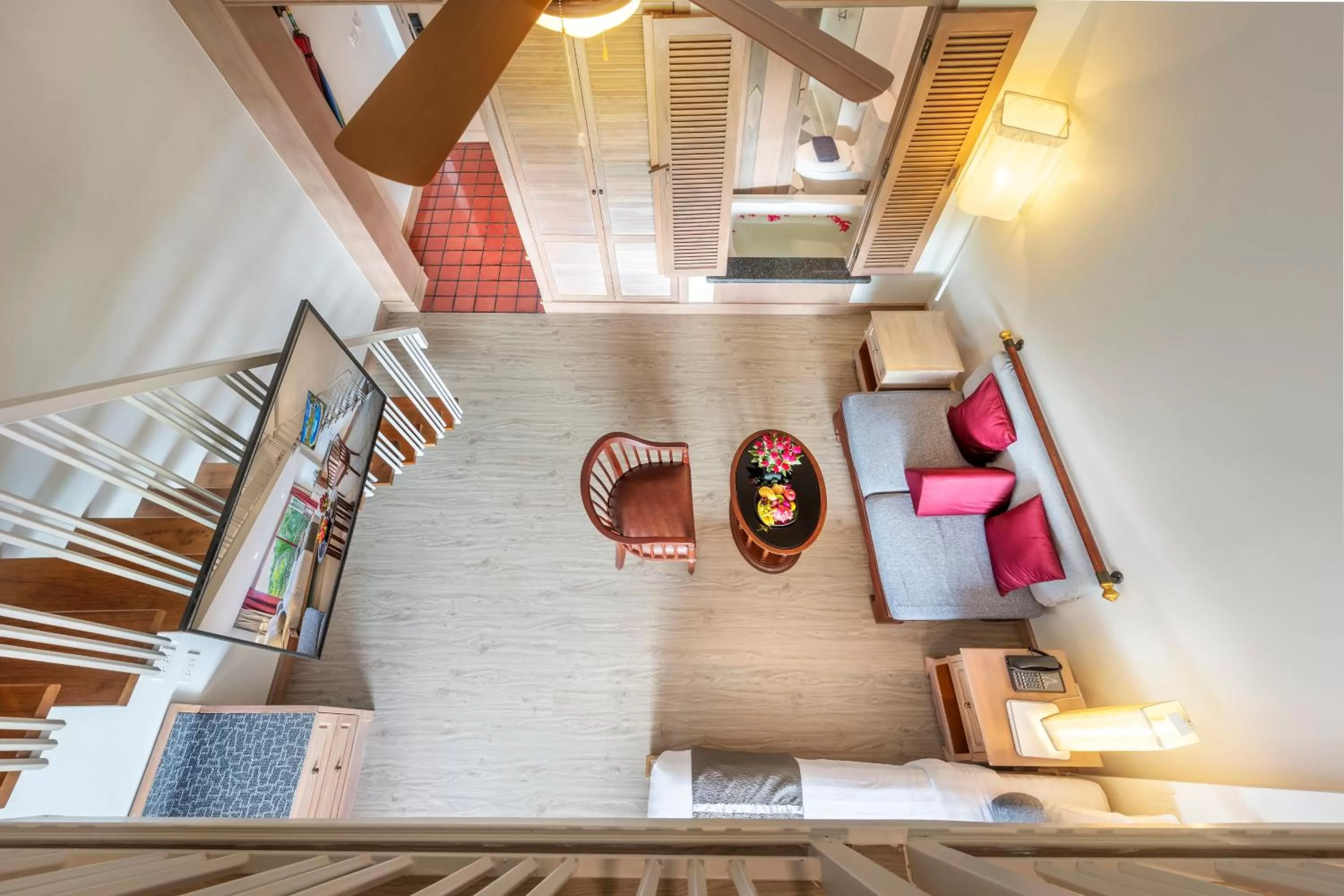 Living room, Bed in Chada Thai Village