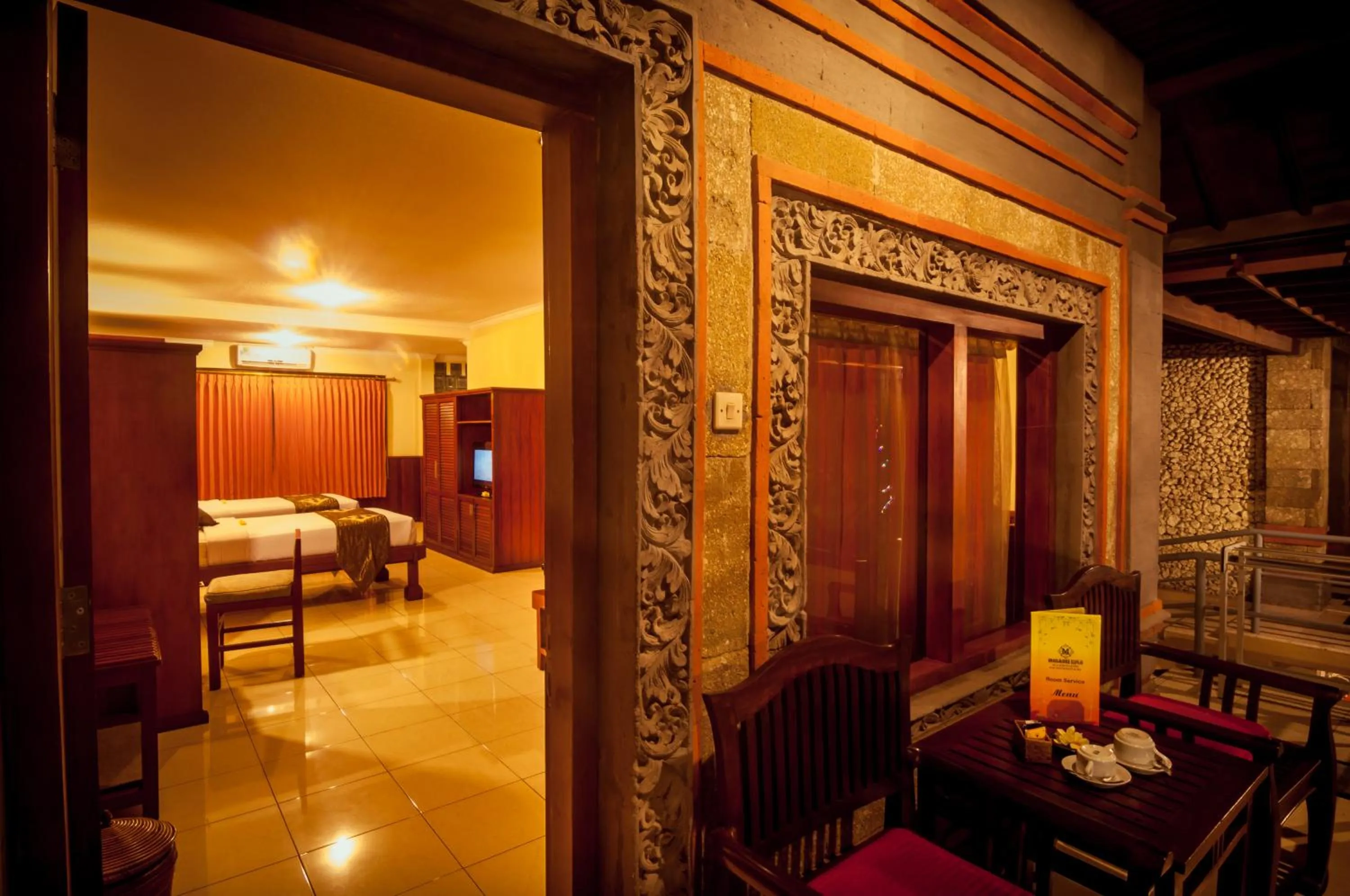 Patio, Bed in Melasti Kuta Beach Hotel & Spa