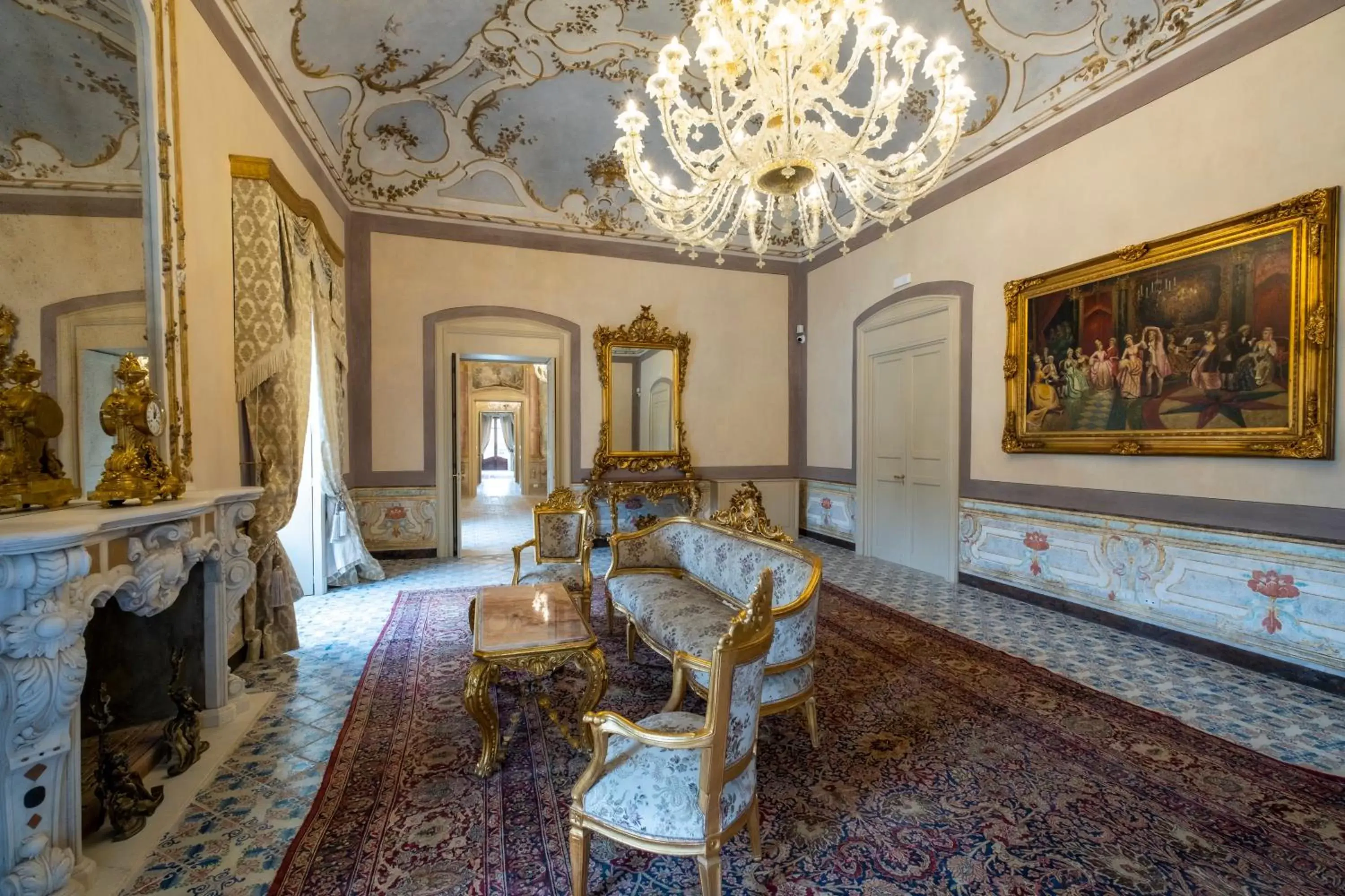 Decorative detail, Seating Area in Villa del Gattopardo