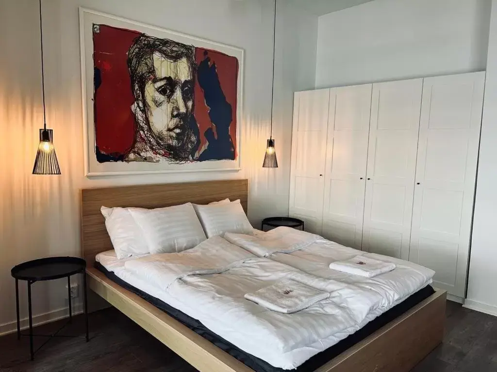 Bed in Hotel Vanha Rauma