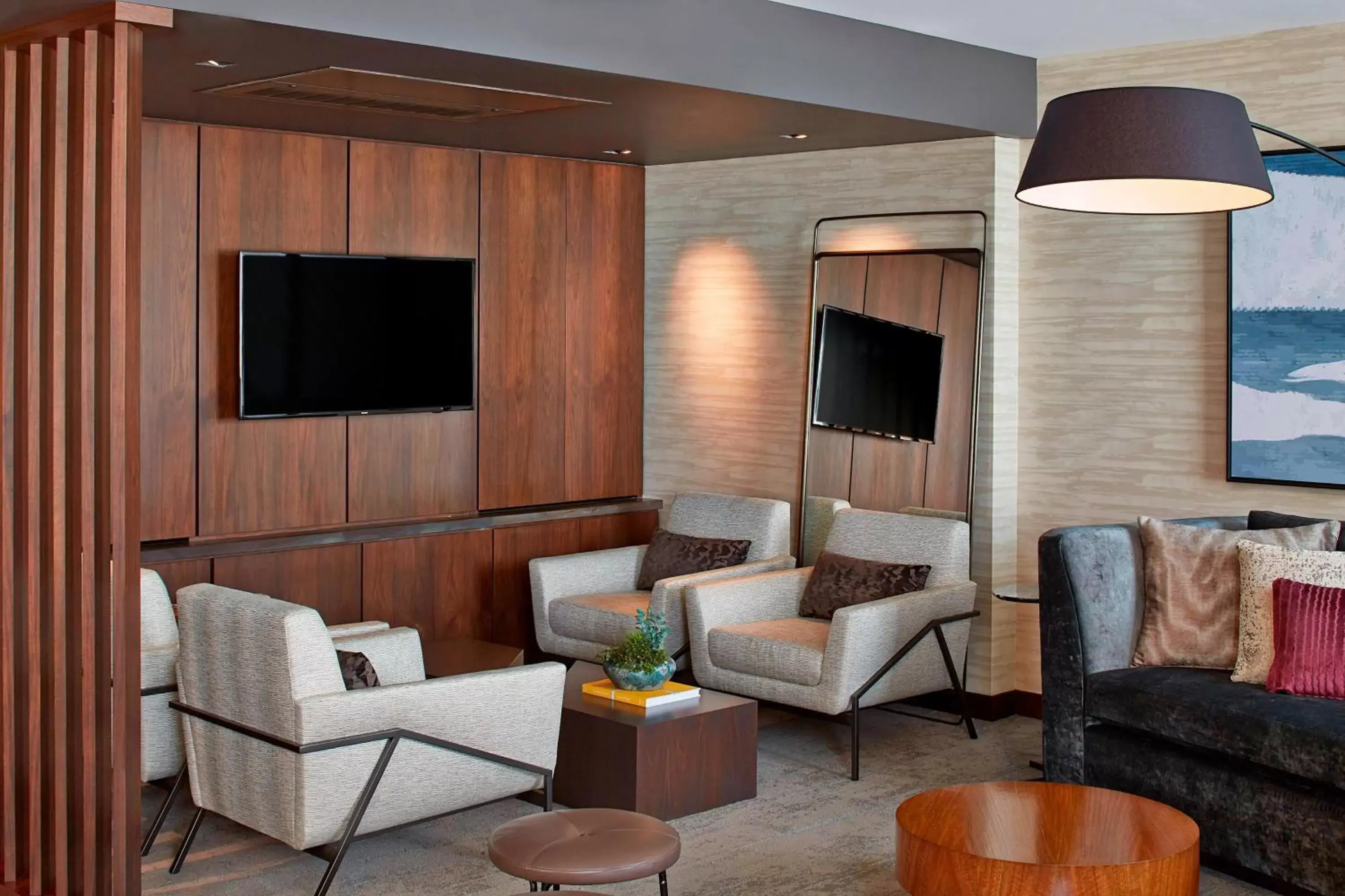 Living room, TV/Entertainment Center in Renaissance Dallas at Plano Legacy West Hotel