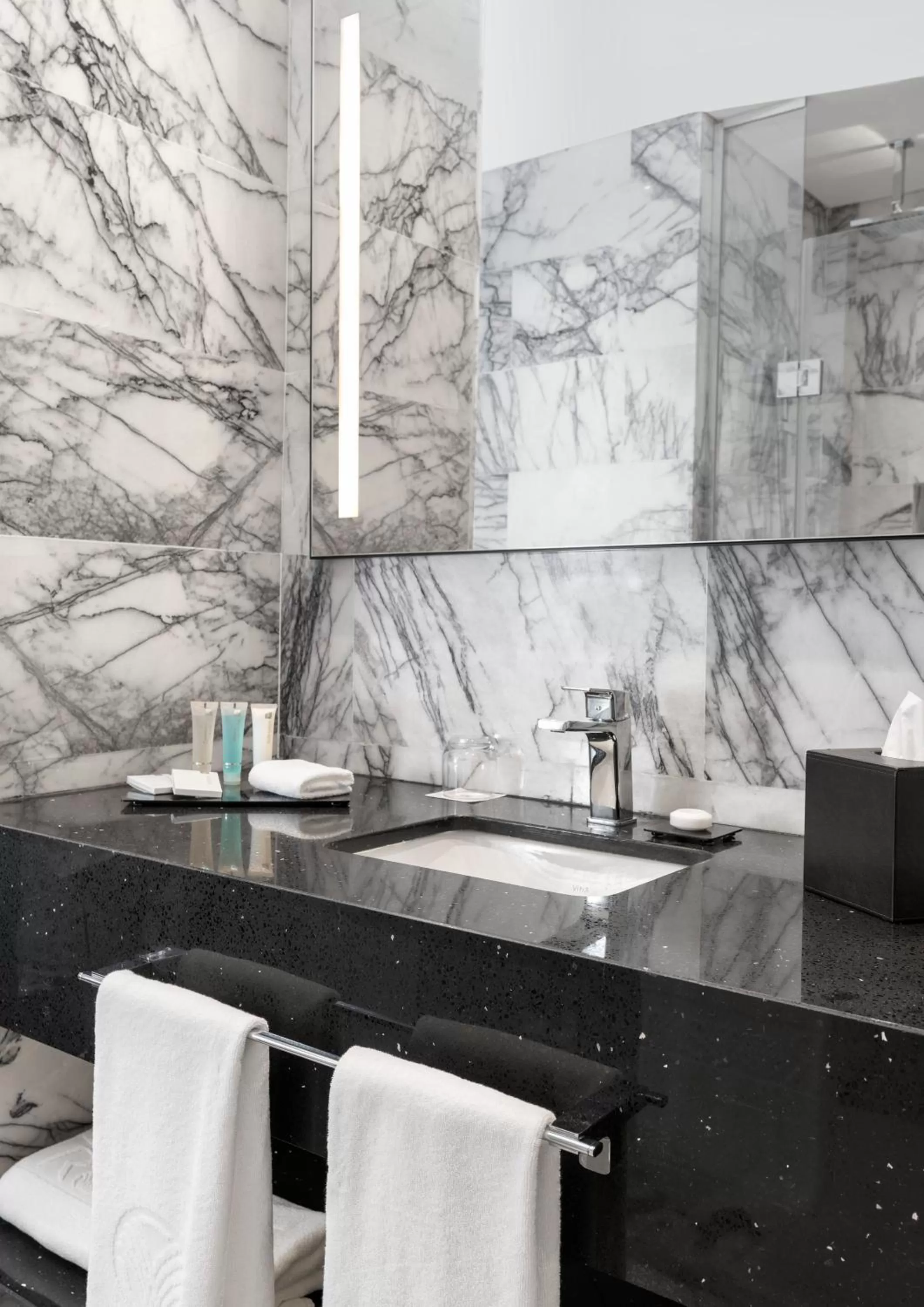 Bathroom in WestSide Residences by Rotana