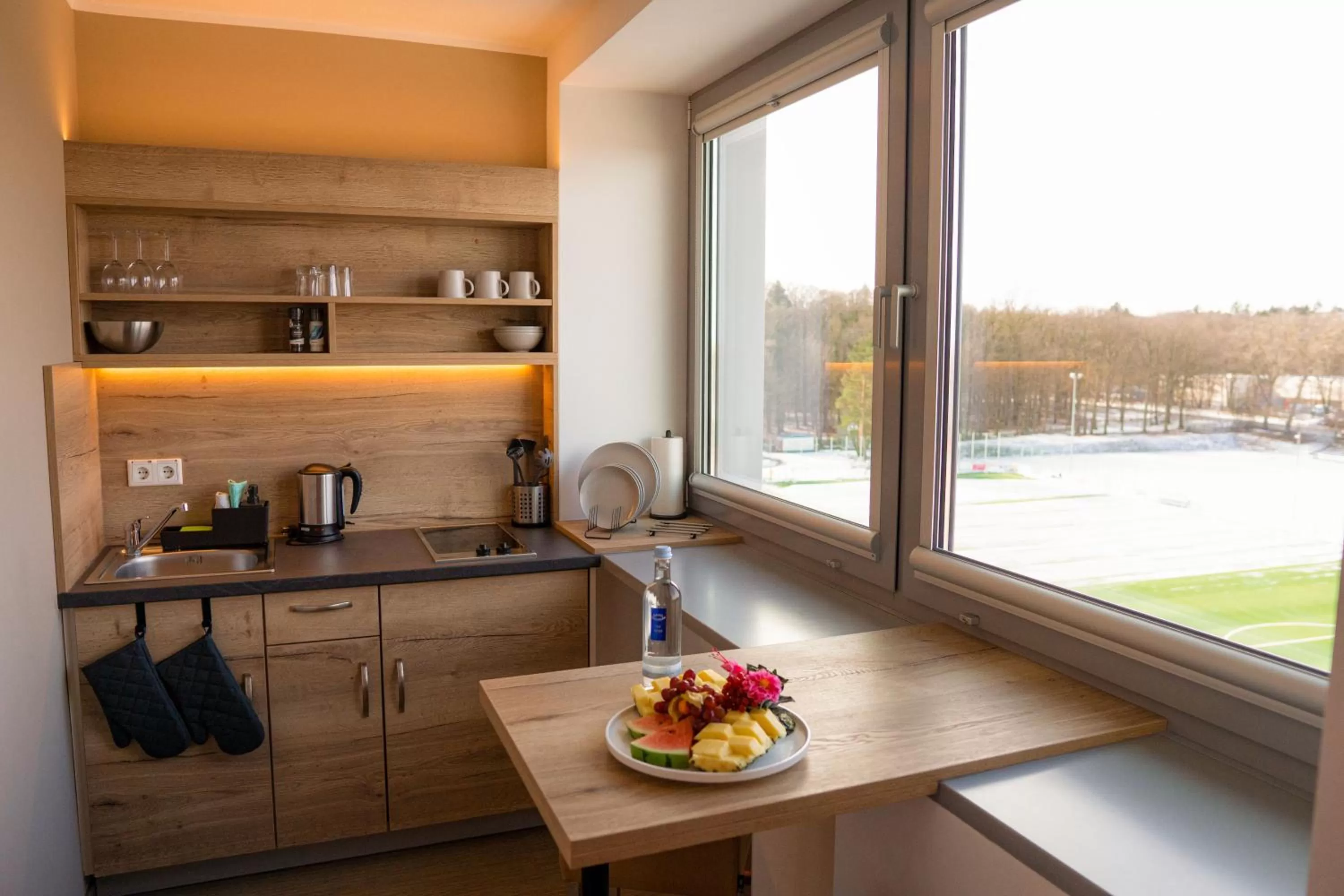 Kitchen or kitchenette in Hotel Sportforum