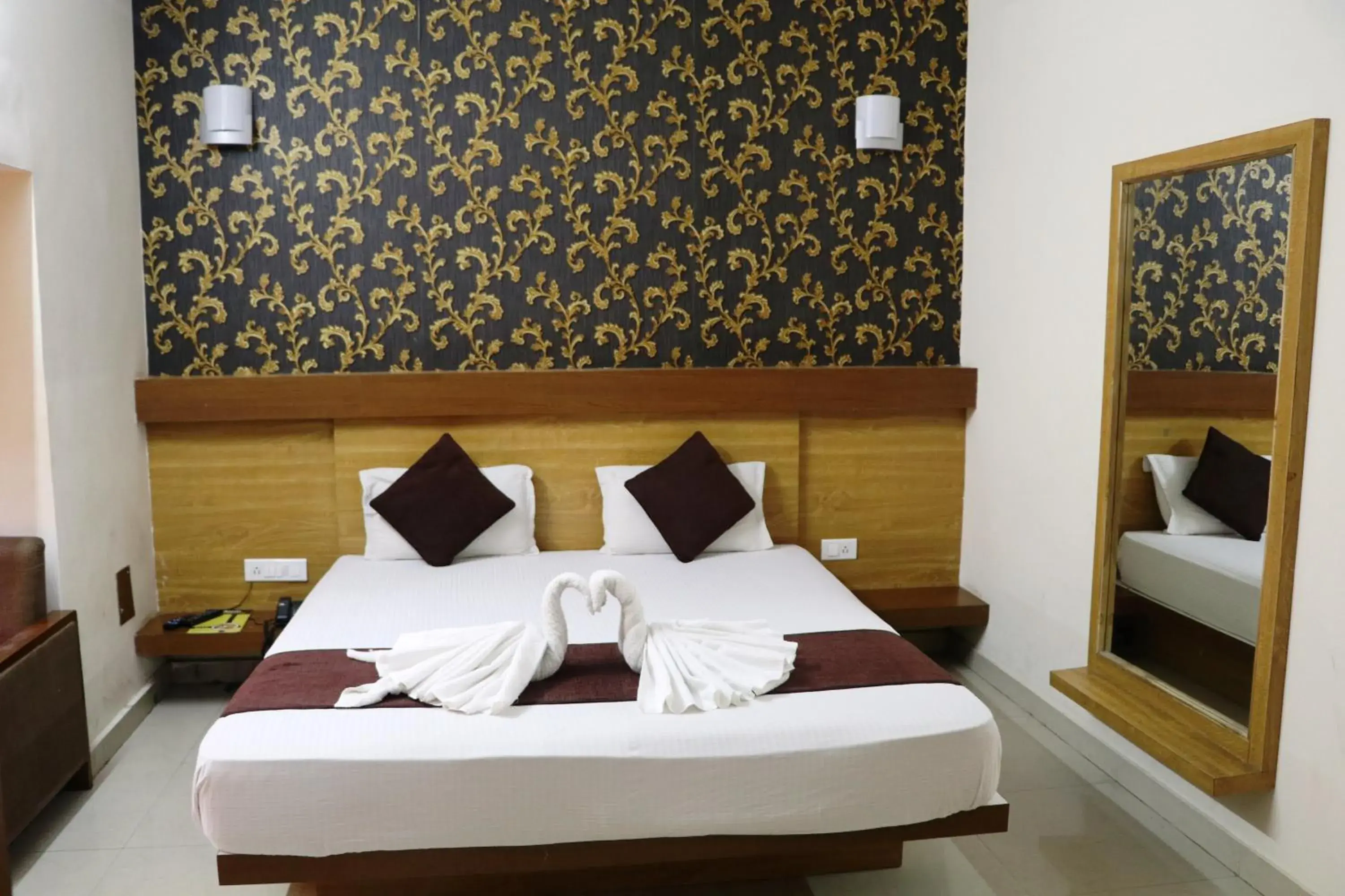 Bed in Hotel Vaishnavi