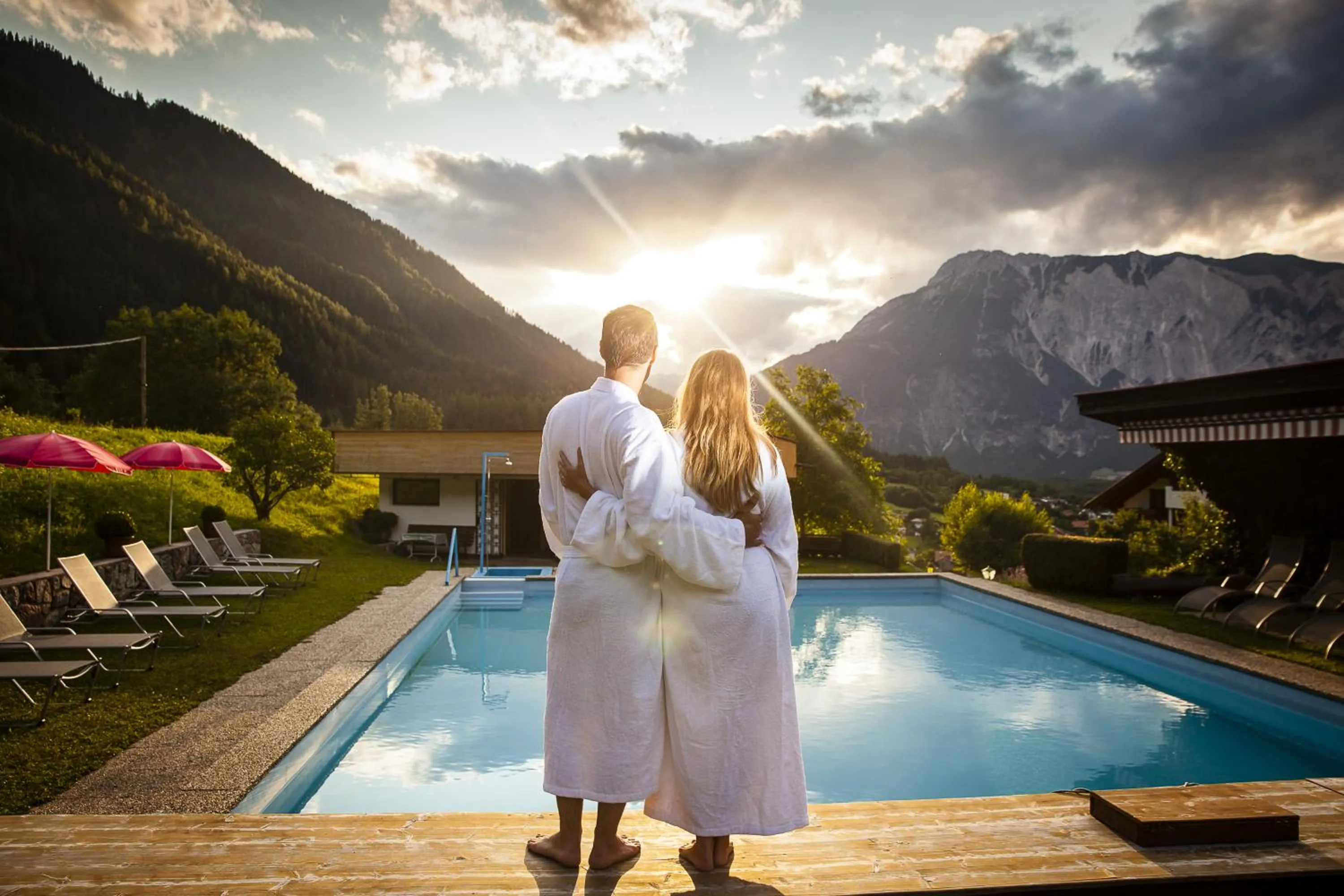 Swimming pool in Aktiv Panoramahotel Daniel