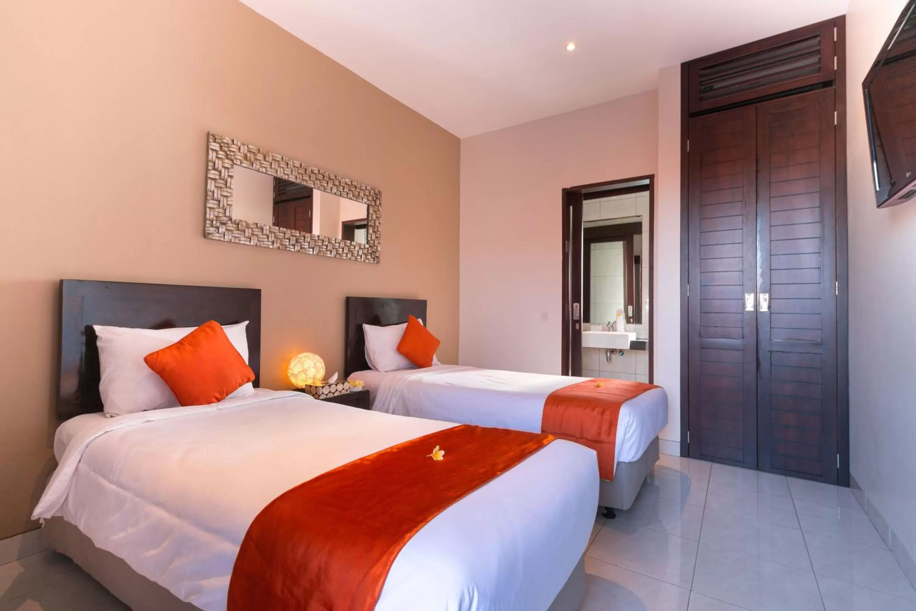 Bedroom, Bed in The Pavilion Hotel Kuta