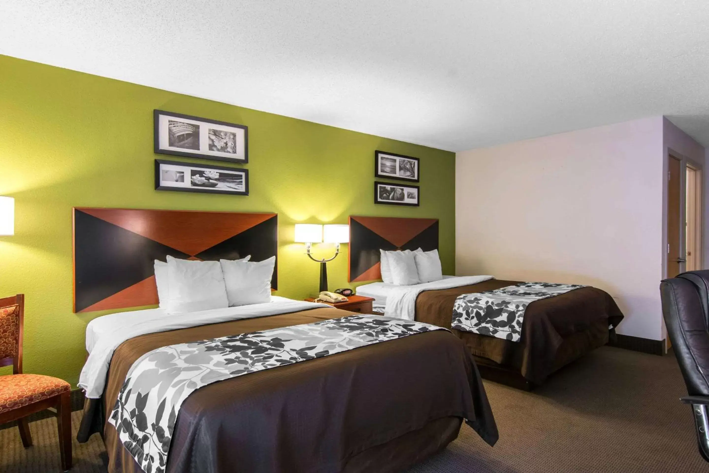 Photo of the whole room, Bed in Sleep Inn & Suites near Fort Gregg-Adams