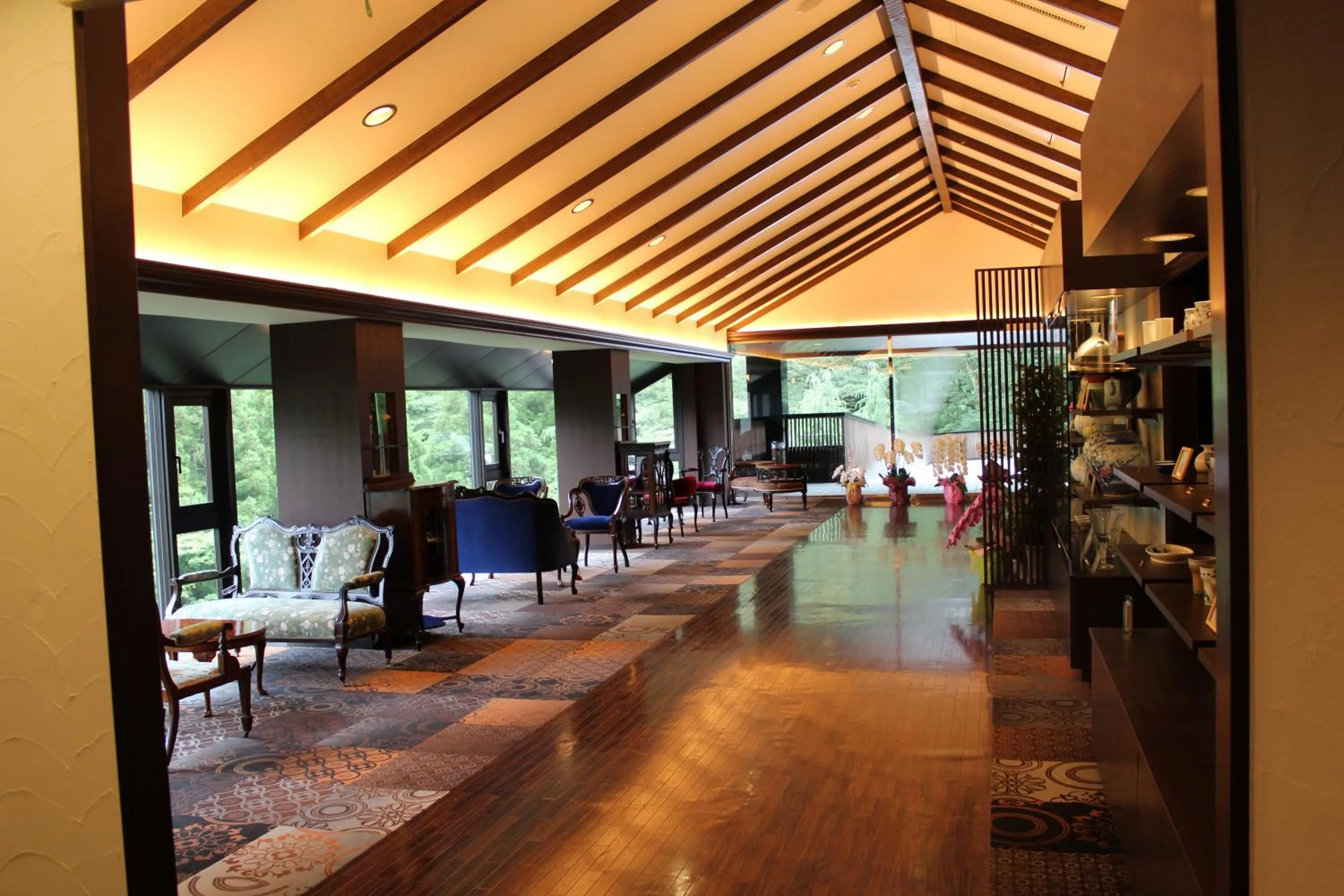 Lobby or reception, Restaurant/Places to Eat in Art & Music Spa Resort Manatei Hakone