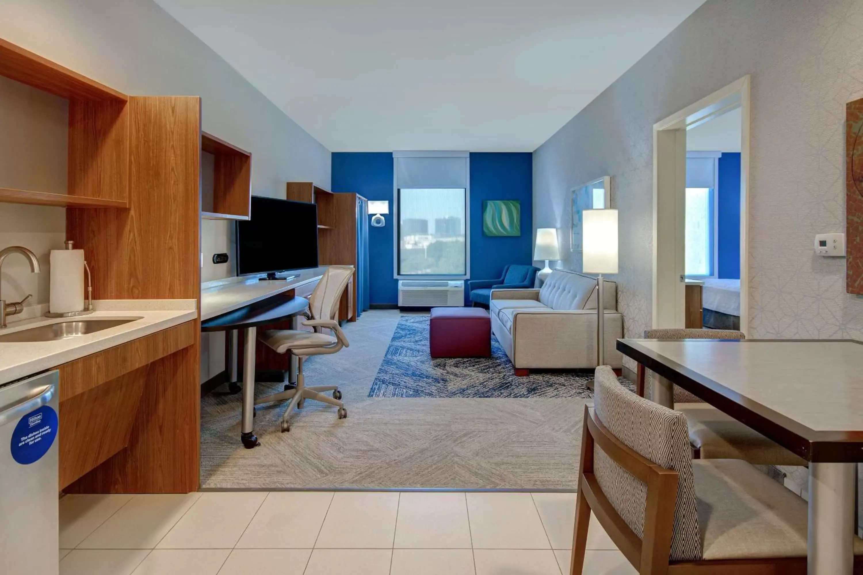 Bedroom, Seating Area in Home2 Suites Dallas-Frisco