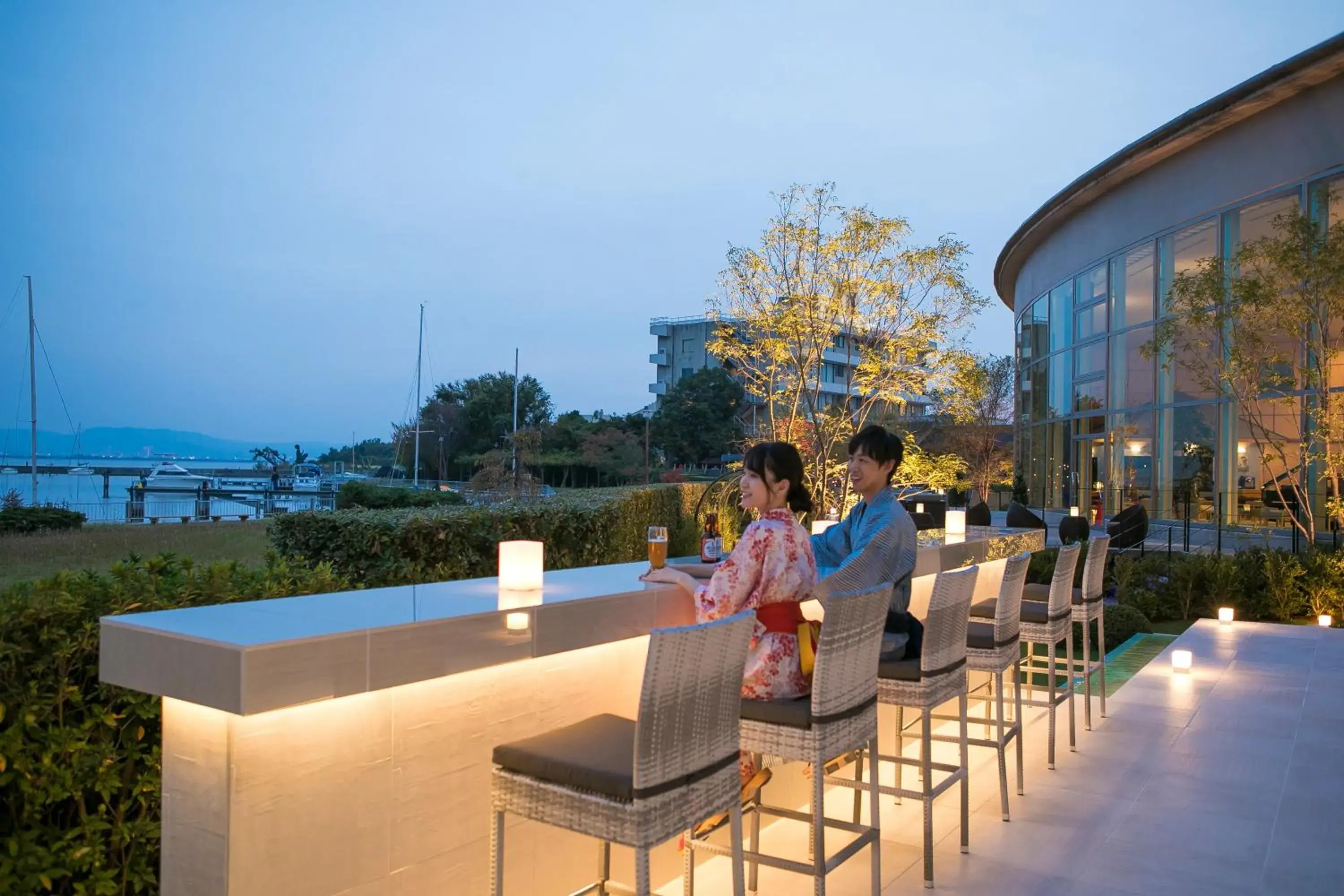 Balcony/Terrace in Biwako Ryokusuitei