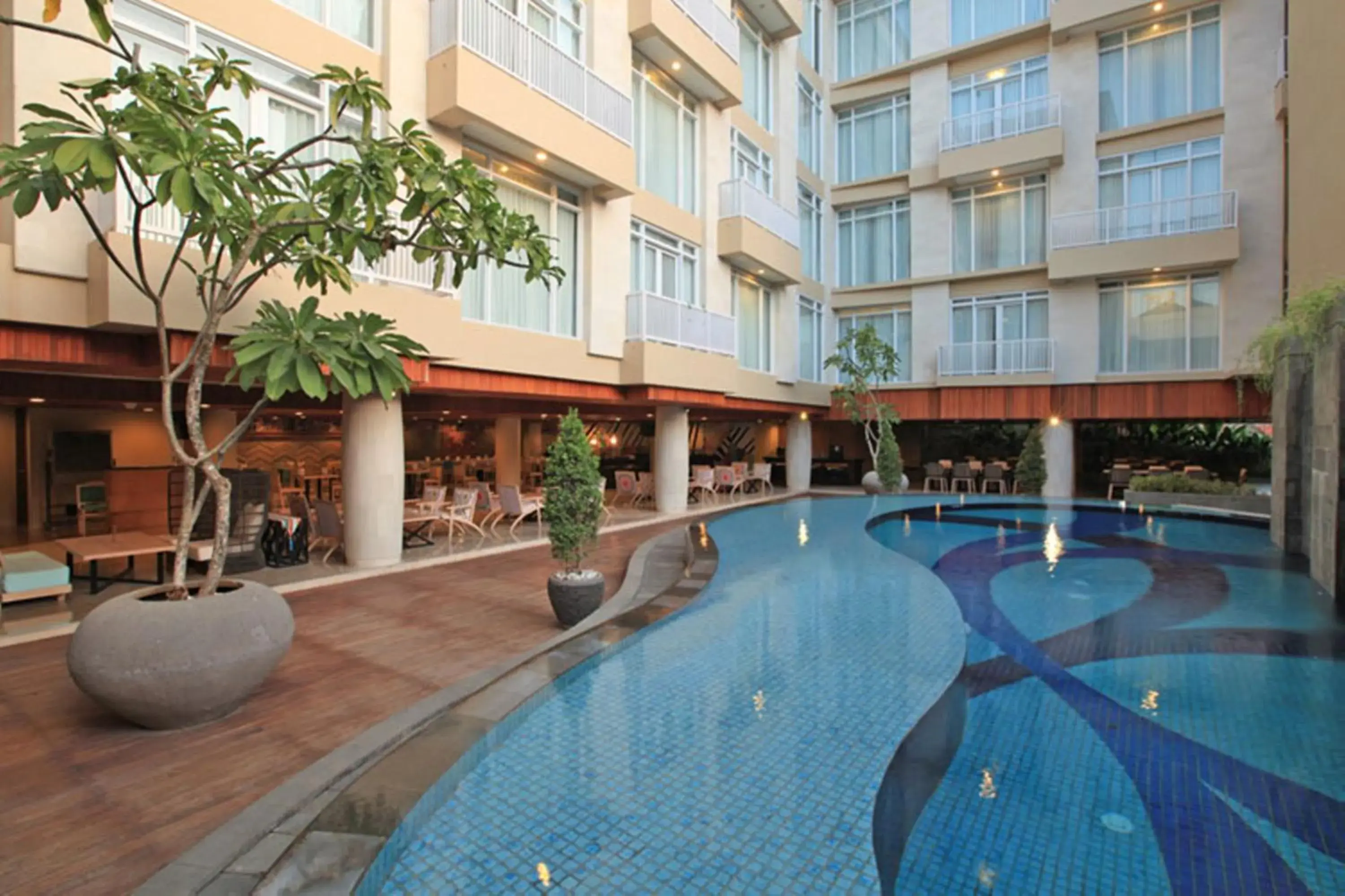 Pool view, Swimming Pool in Bedrock Hotel Kuta Bali