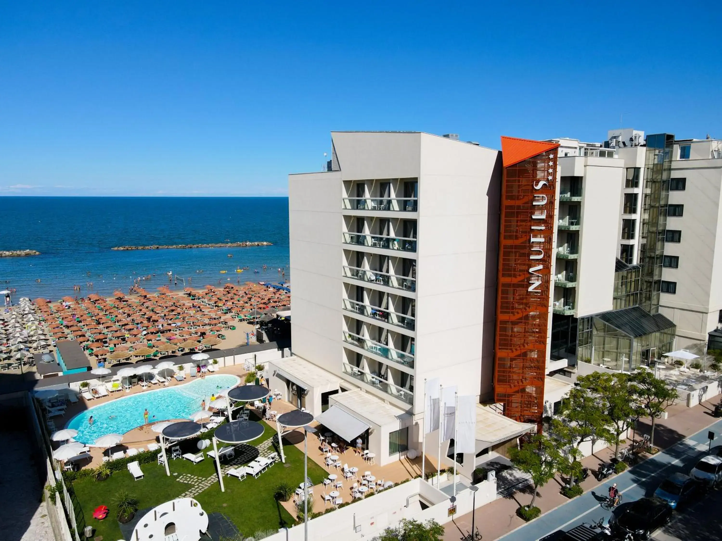 Property building, Pool View in Nautilus Family Hotel