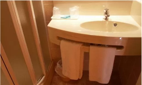 Bathroom in Hotel & Restaurant Le Mejean - Parc des Expositions