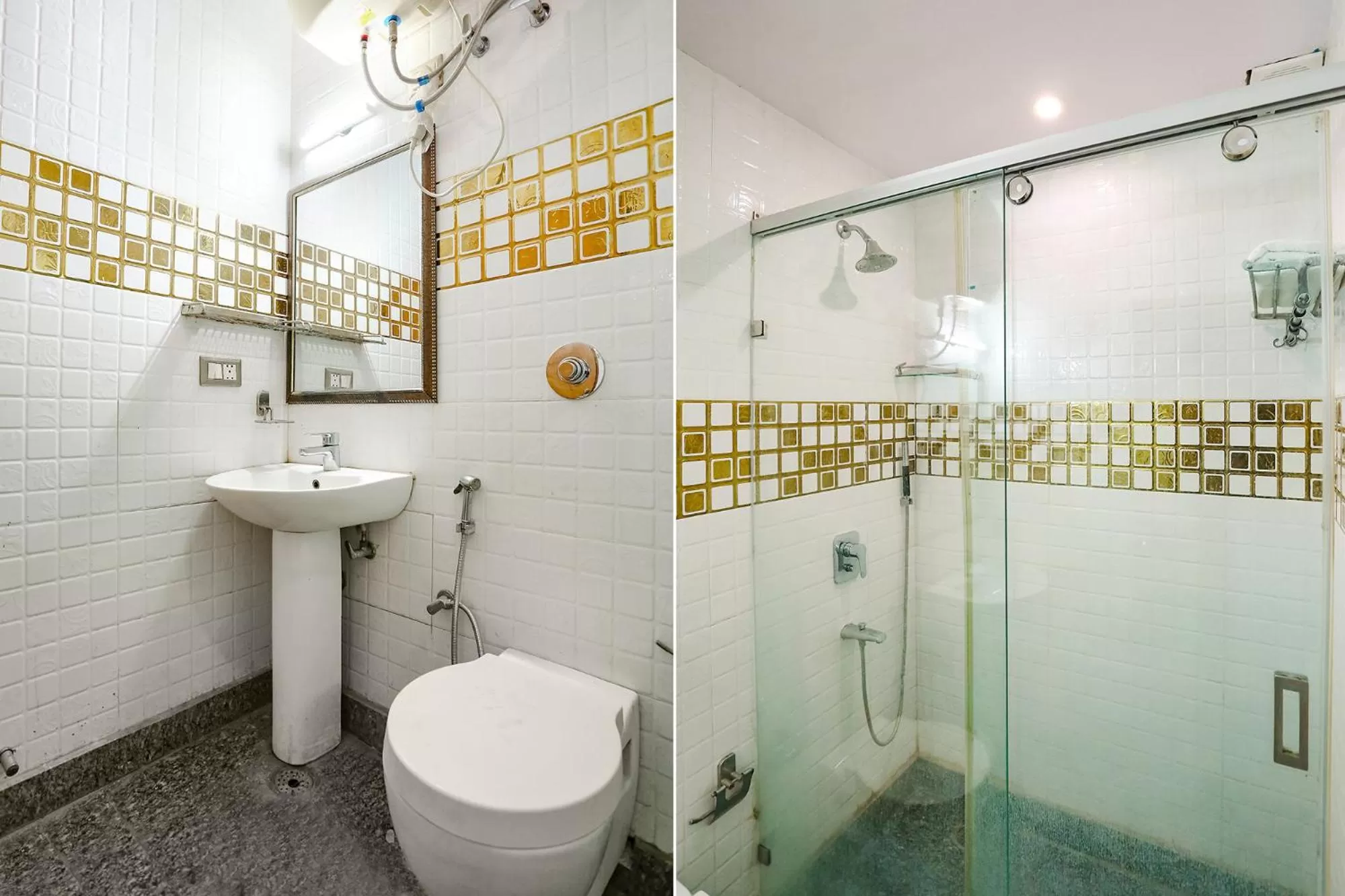 Bathroom in FabHotel F9 NSP - Near Pacific Mall Pitampura