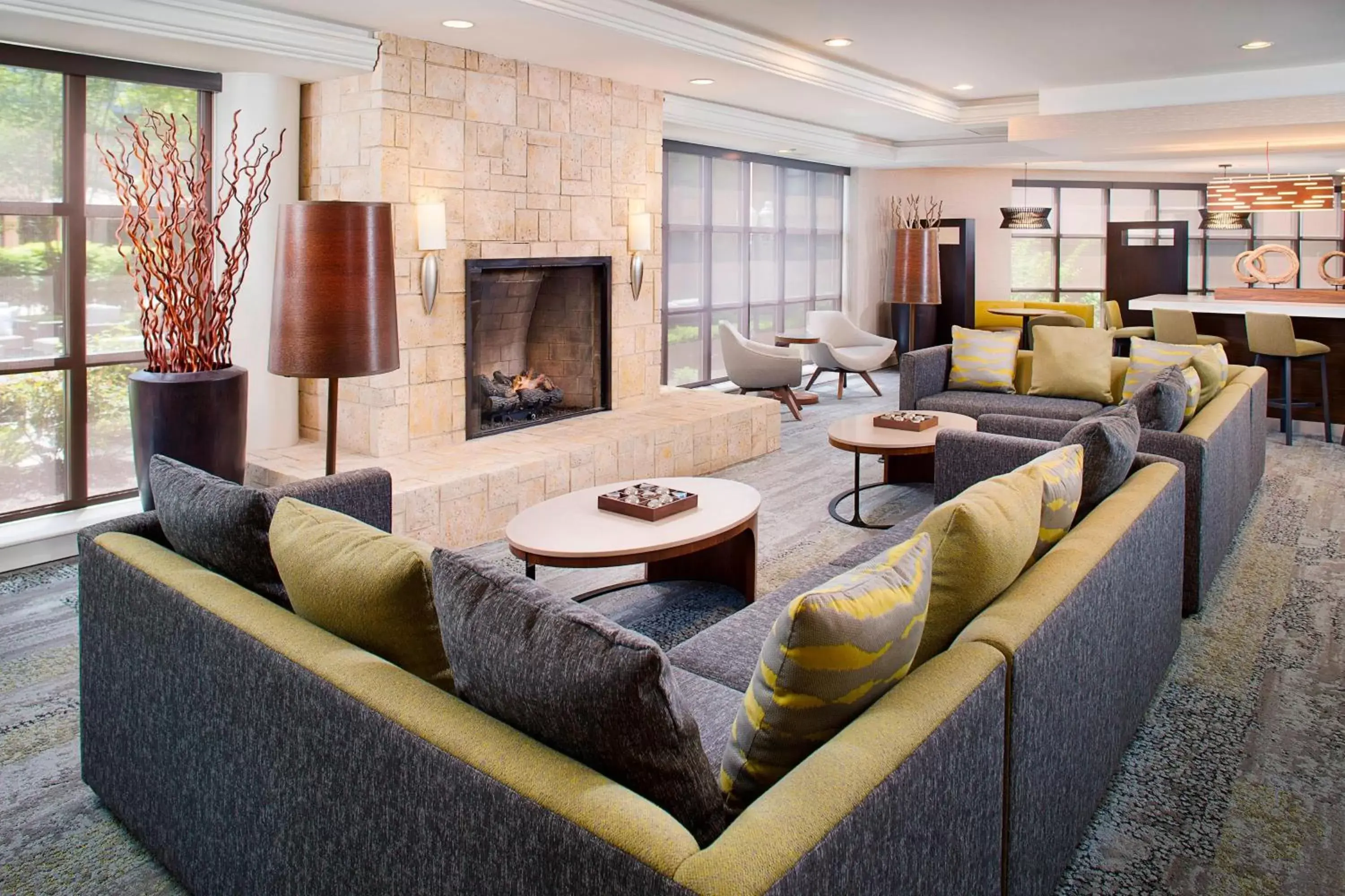 Lobby or reception, Seating Area in Courtyard by Marriott Ann Arbor