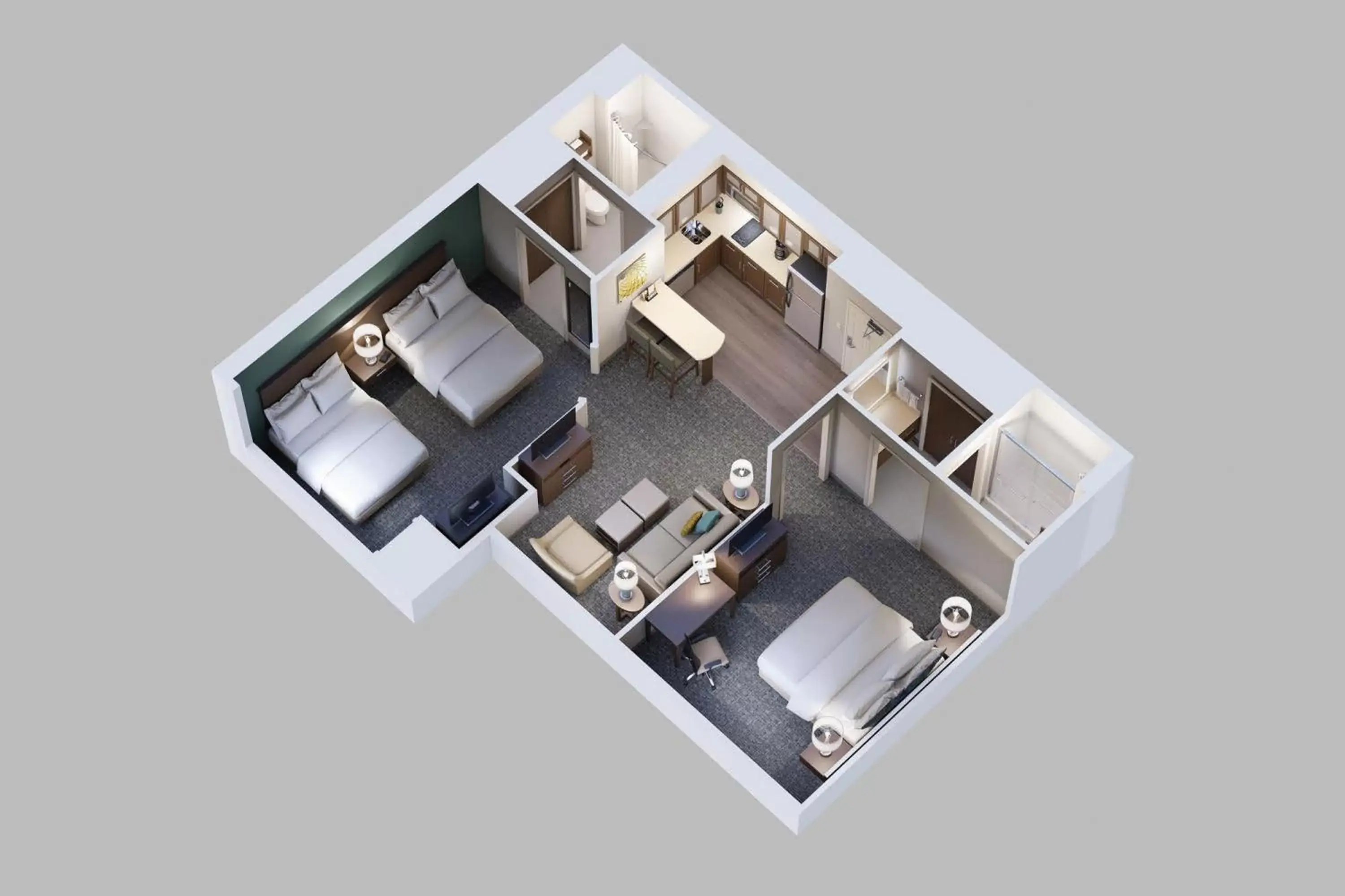 Photo of the whole room, Floor Plan in Staybridge Suites - Scottsdale - Talking Stick, an IHG Hotel