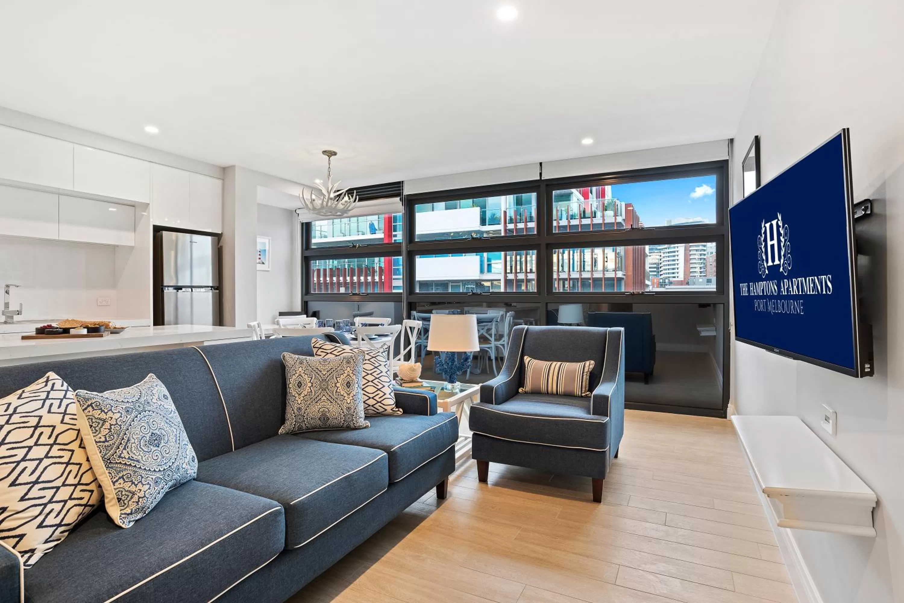 Living room in The Hamptons Apartments - Port Melbourne