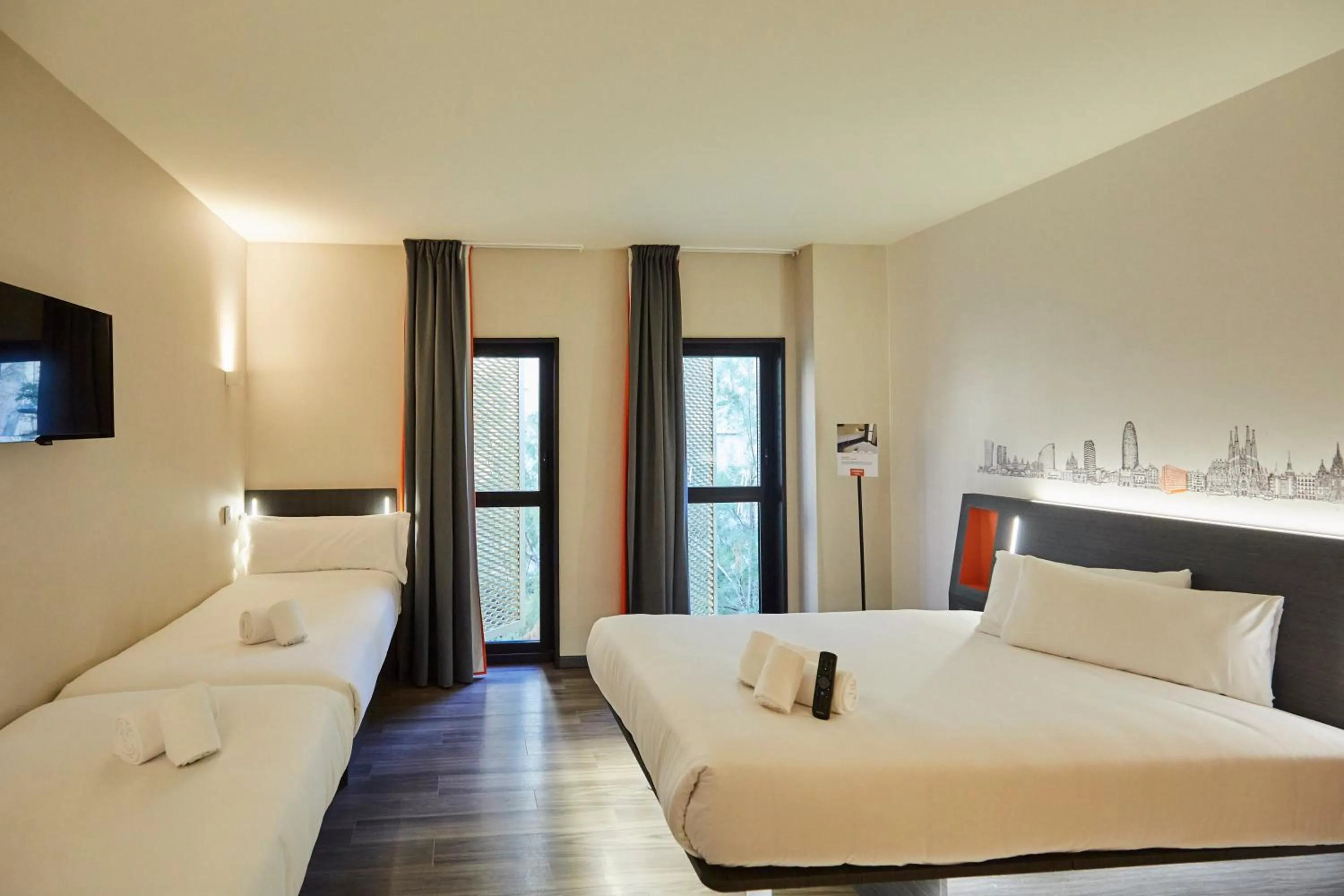 Bed in easyHotel Barcelona Fira