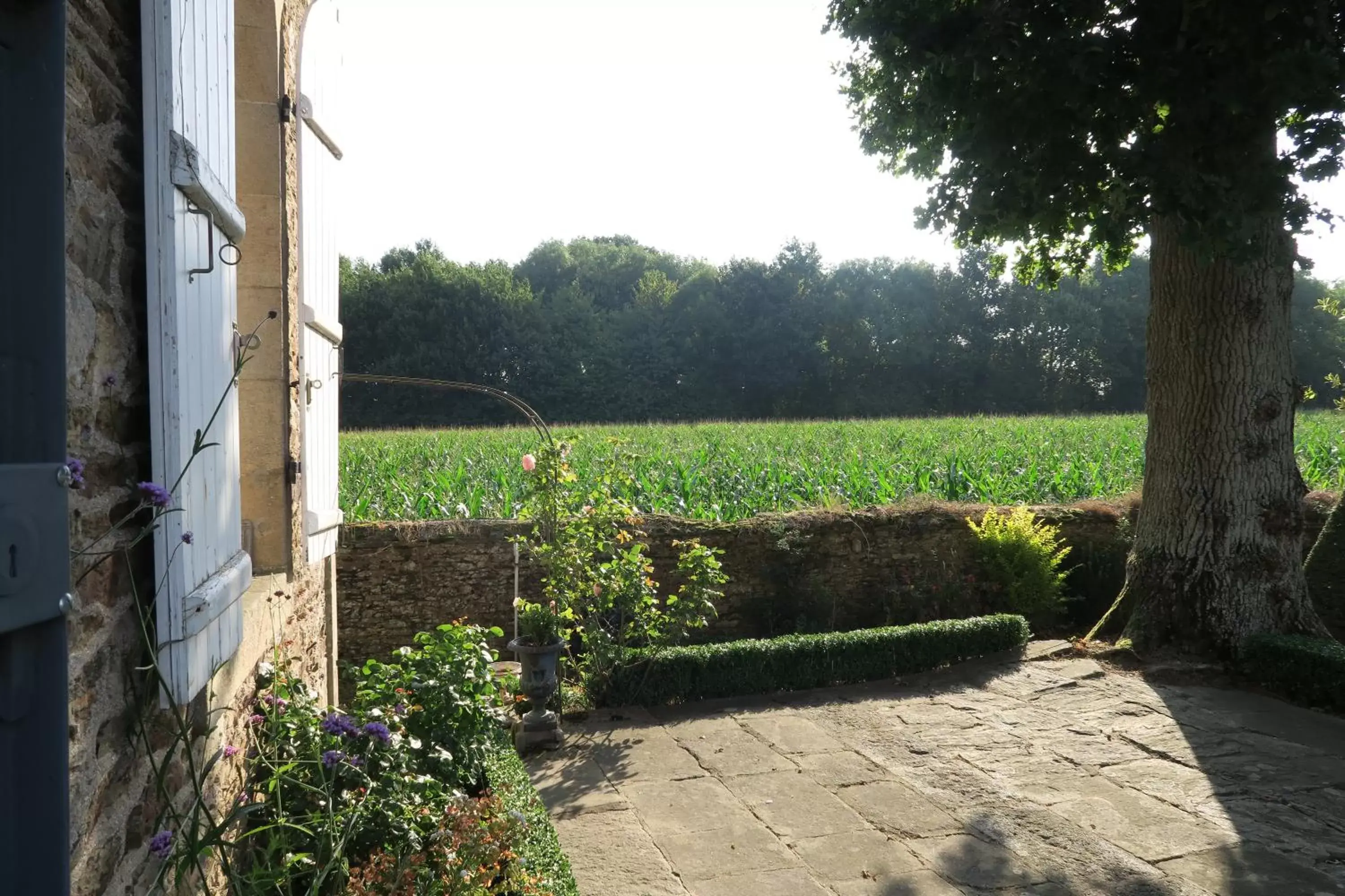 Garden view in Le Manoir de la Bigotière