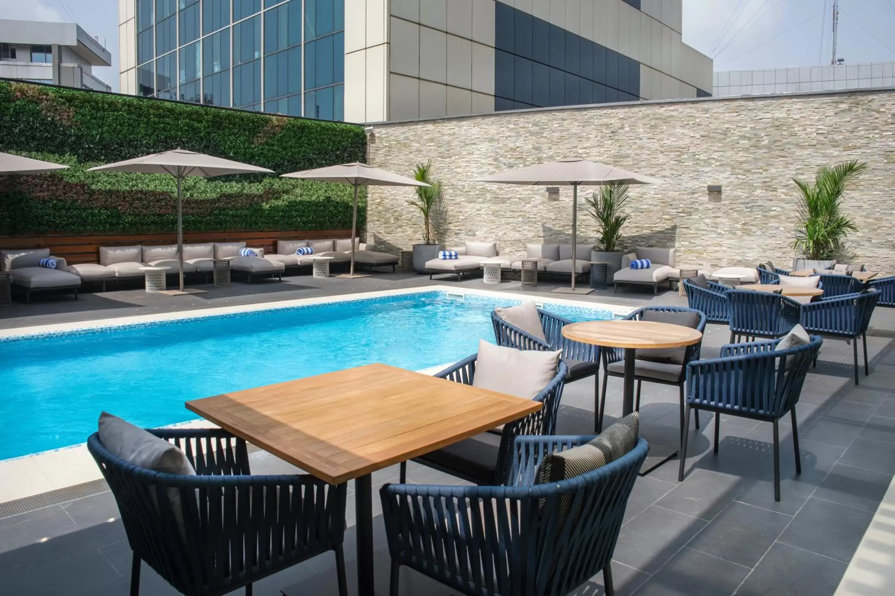 Pool view in K Hotel Douala Pool view in K Hotel Douala