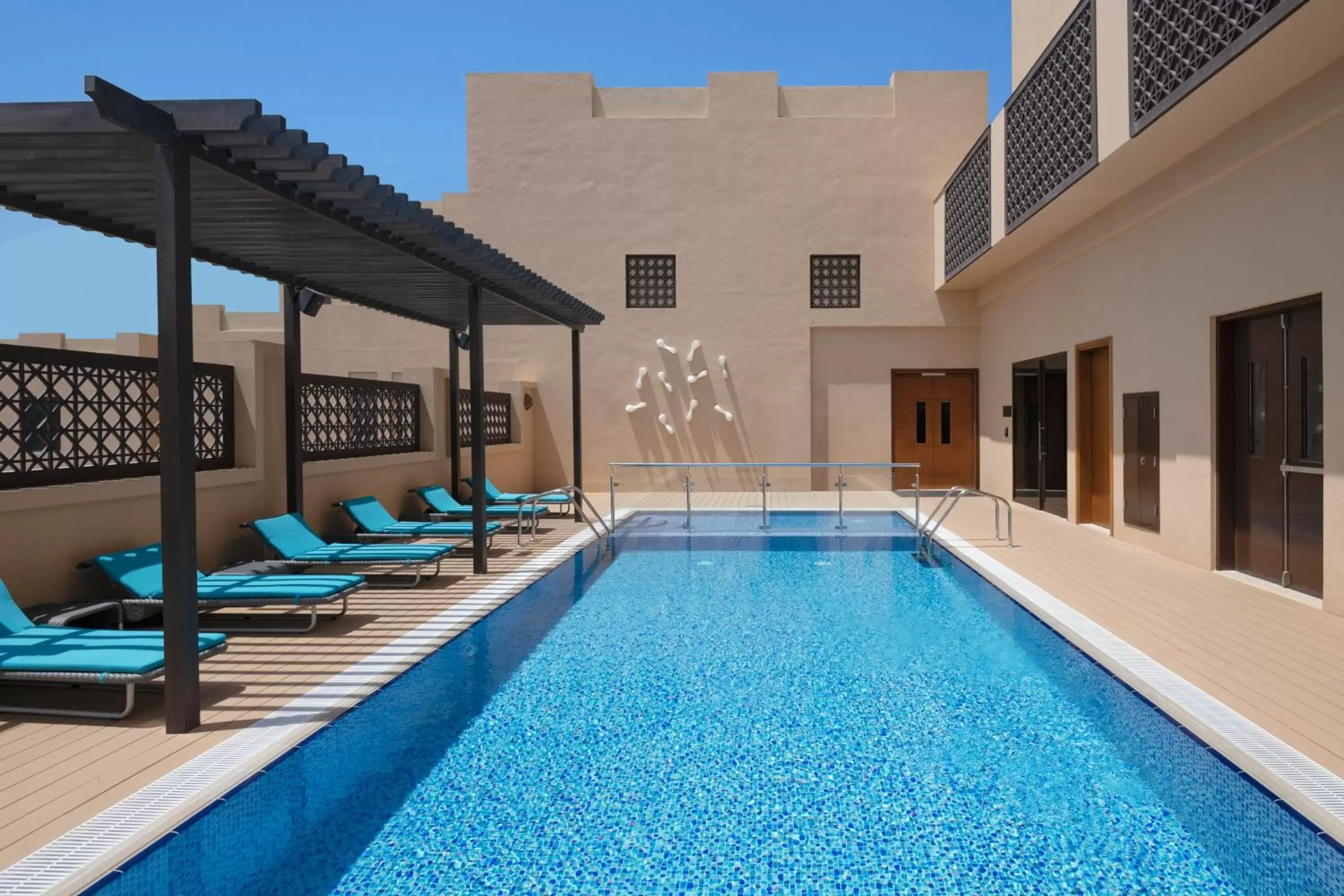 Property building, Swimming Pool in Hyatt Place Dubai Wasl District Residences