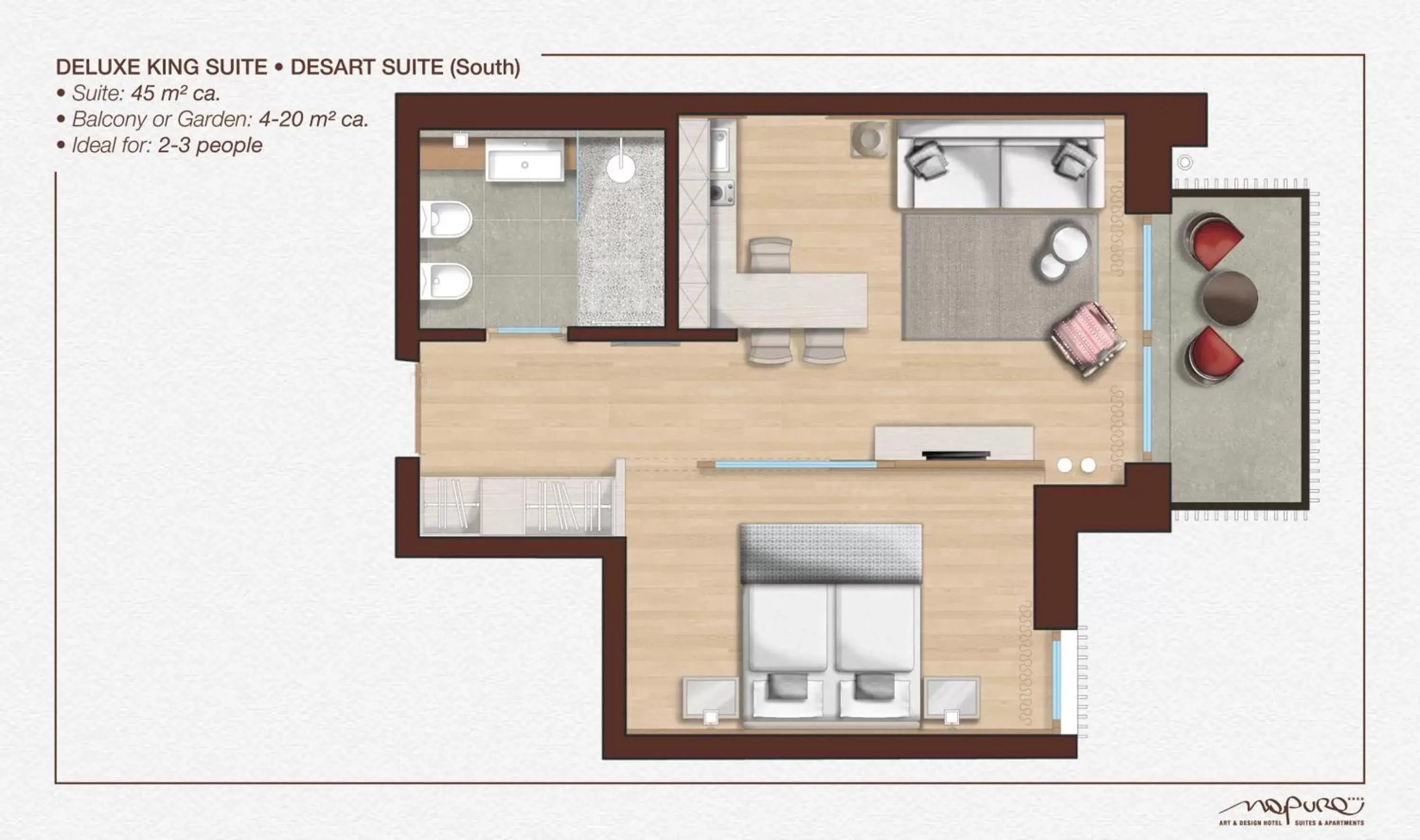 Floor Plan in Art & Design Hotel Napura