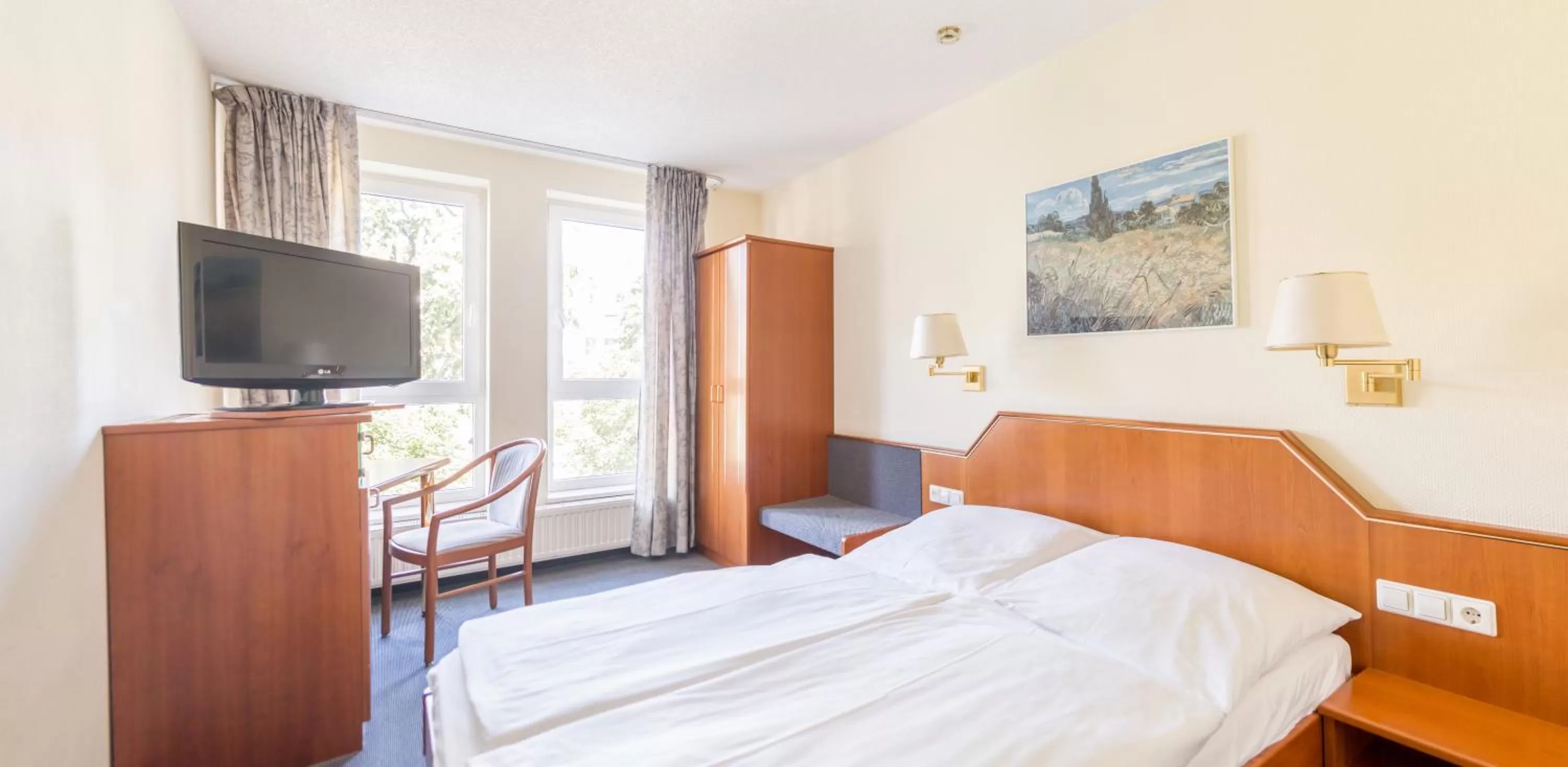 Decorative detail, Bed in Hotel Markgraf Leipzig