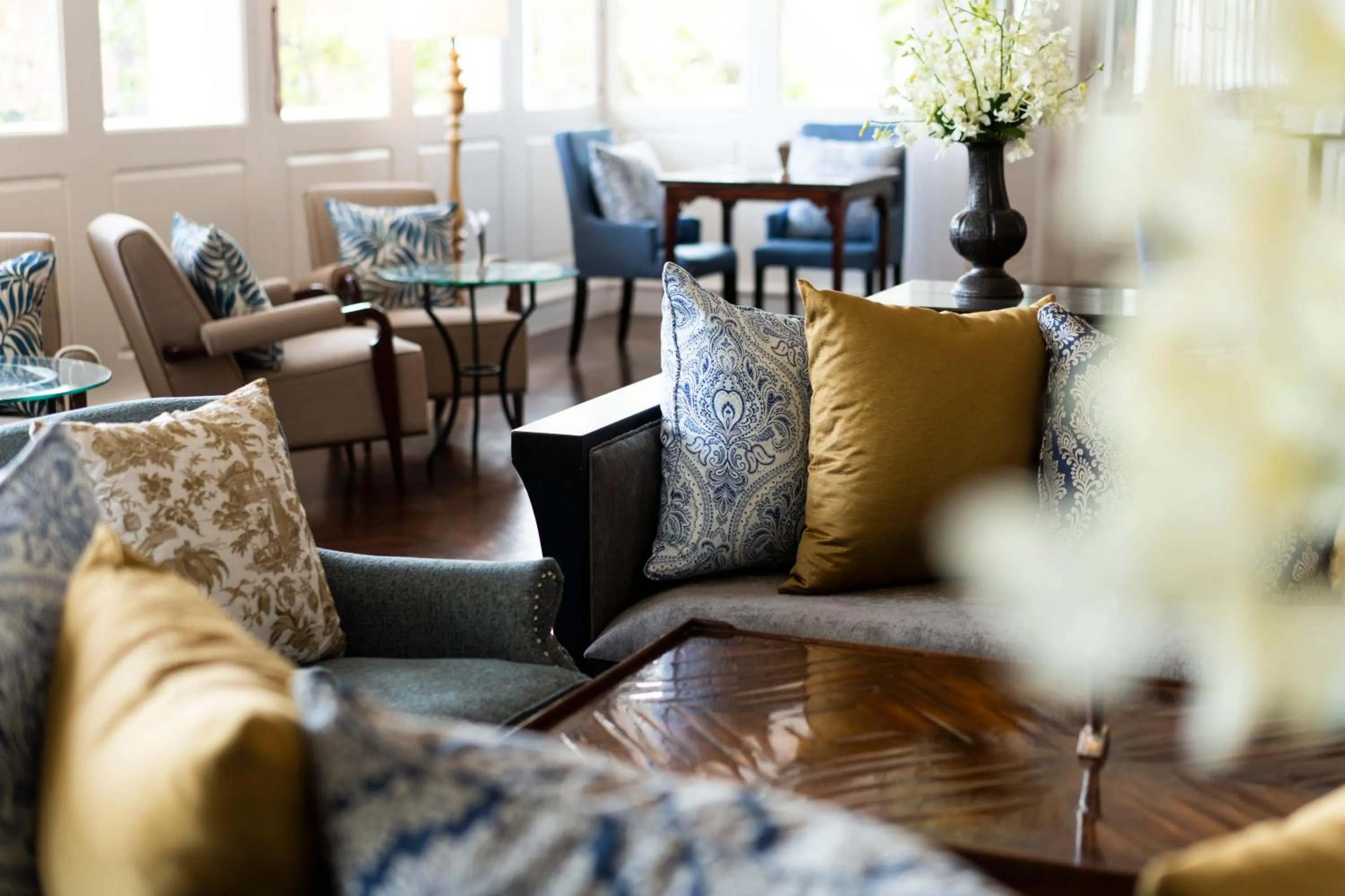 Living room in Raffles Grand Hotel d'Angkor