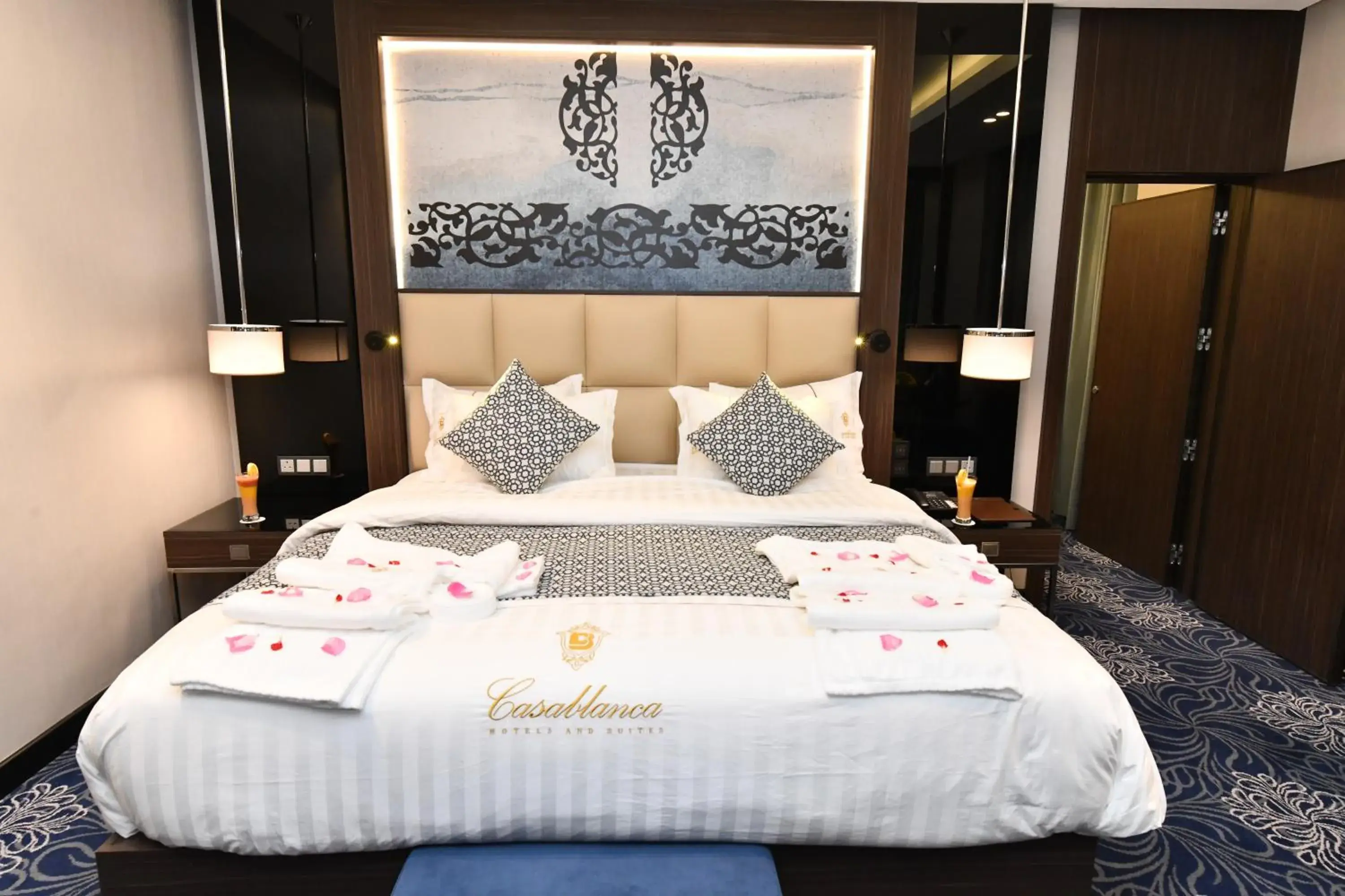 Decorative detail, Bed in Casablanca Hotel Jeddah