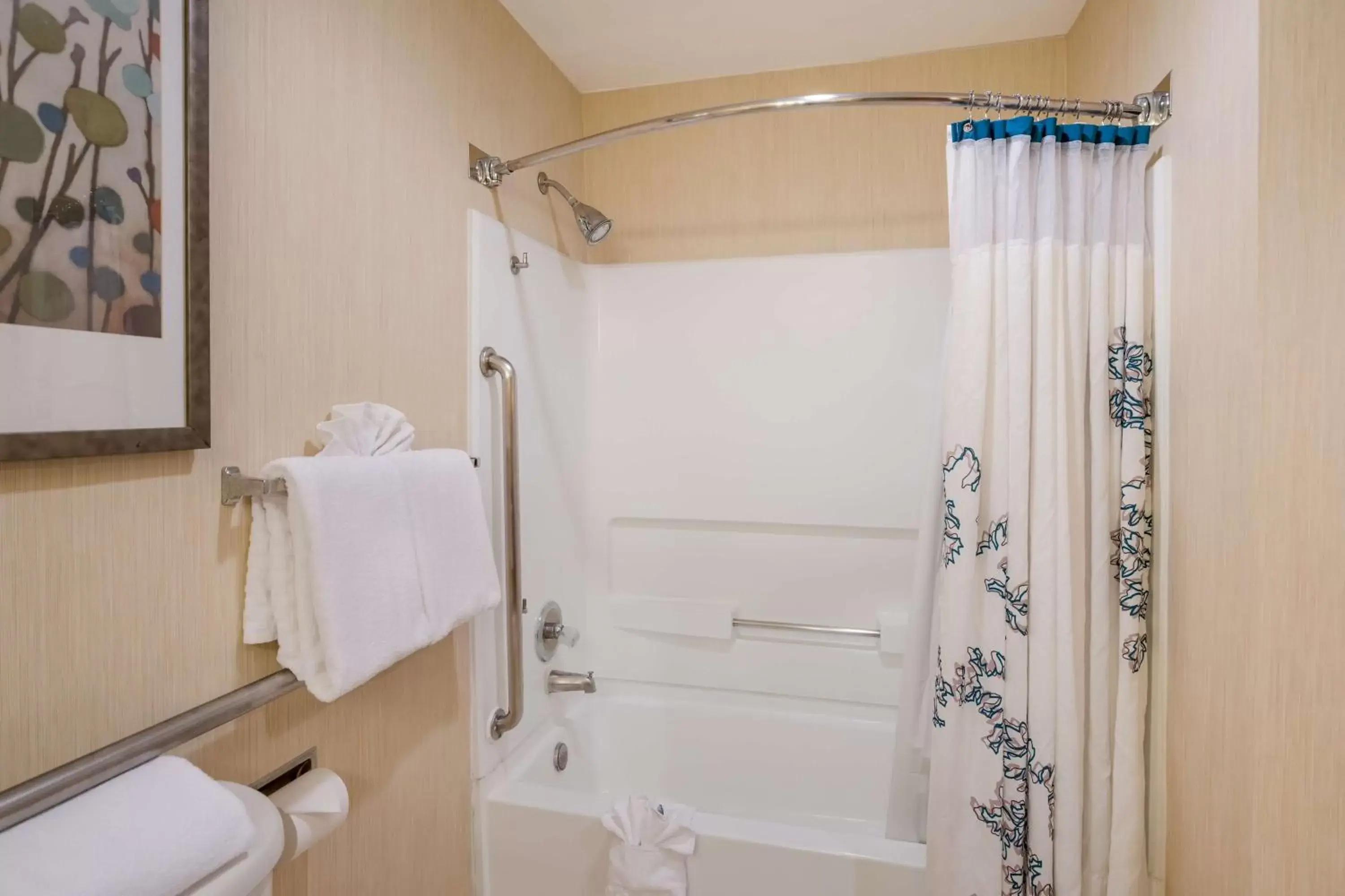 Bathroom in SenS Suites Livermore; SureStay Collection by Best Western