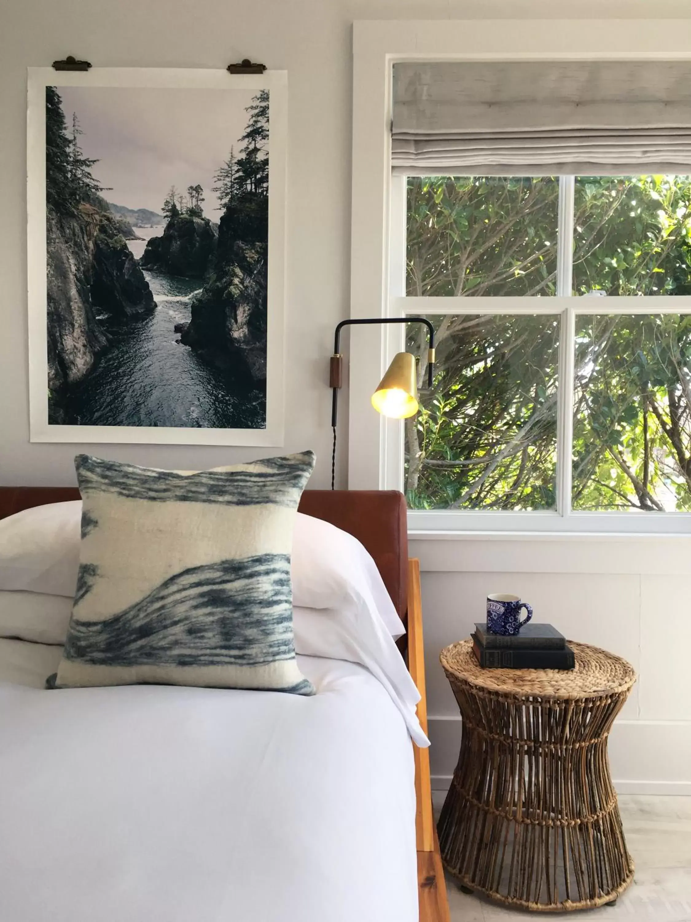 Decorative detail, Bed in Inns of Mendocino