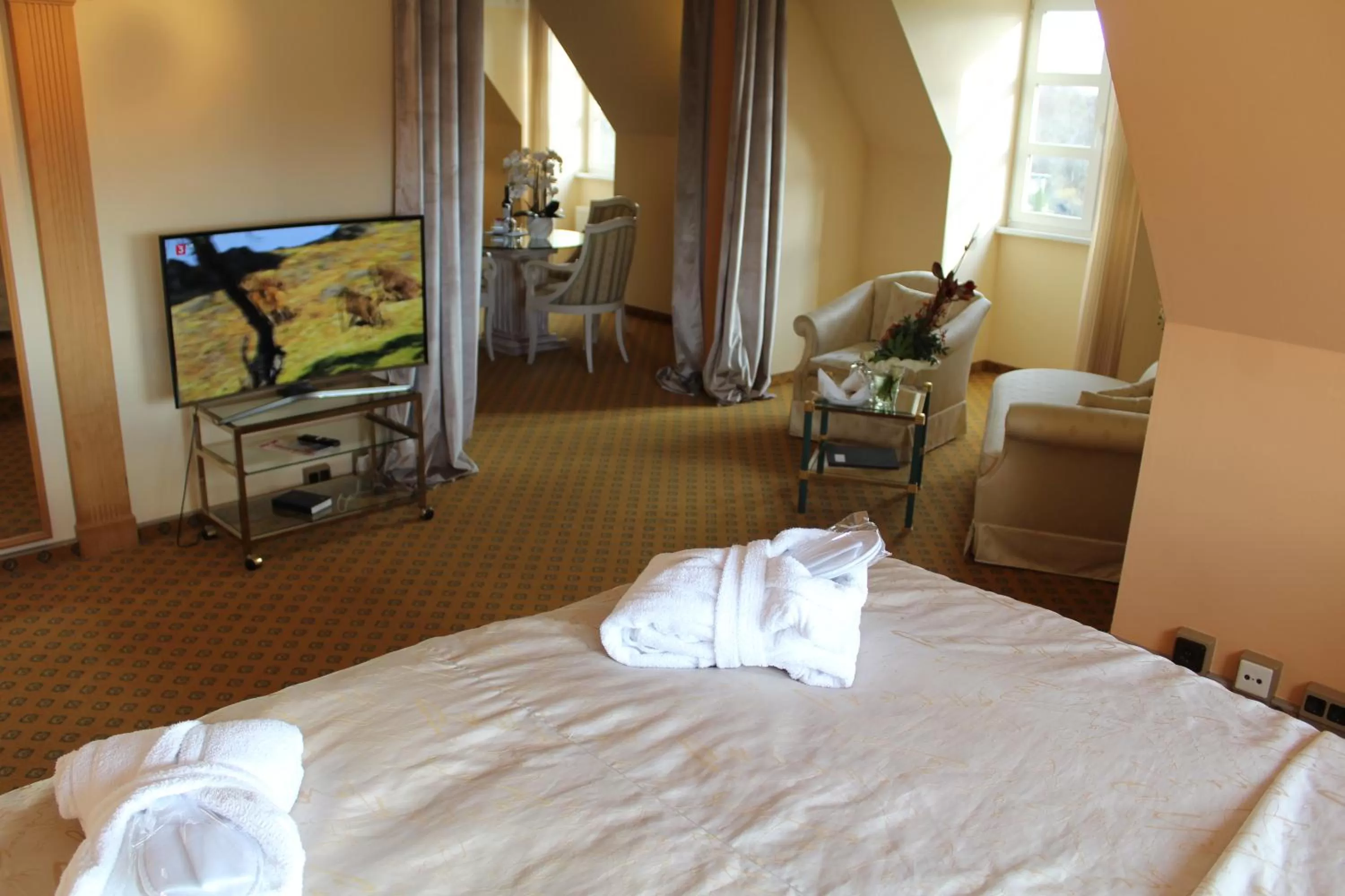 TV and multimedia, Bed in Hotel Residenz Bad Frankenhausen