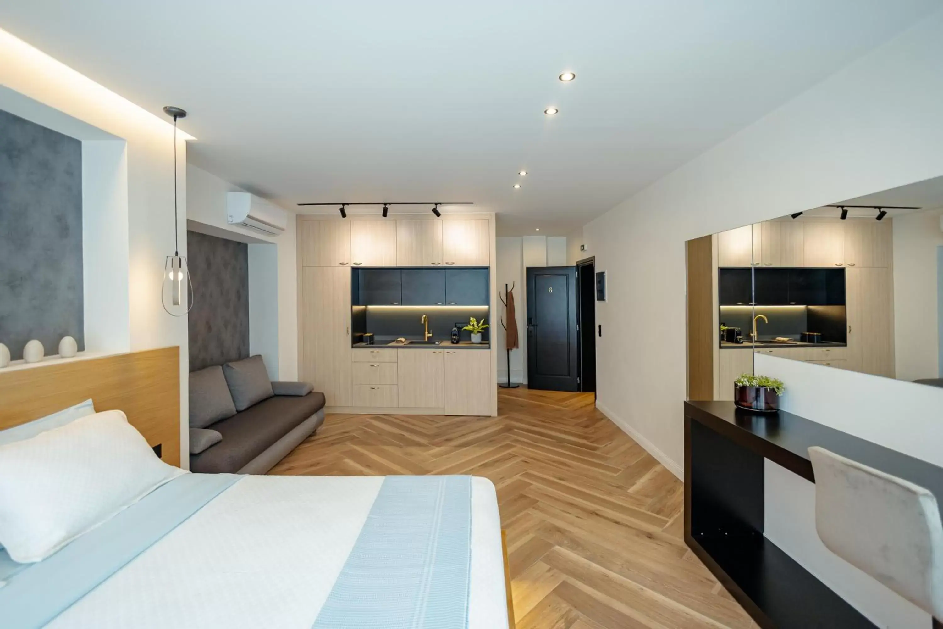 Bedroom, TV/Entertainment Center in Triple A - Apartments Accommodation in Prime Location (Between Monastiraki & Syntagma Square)