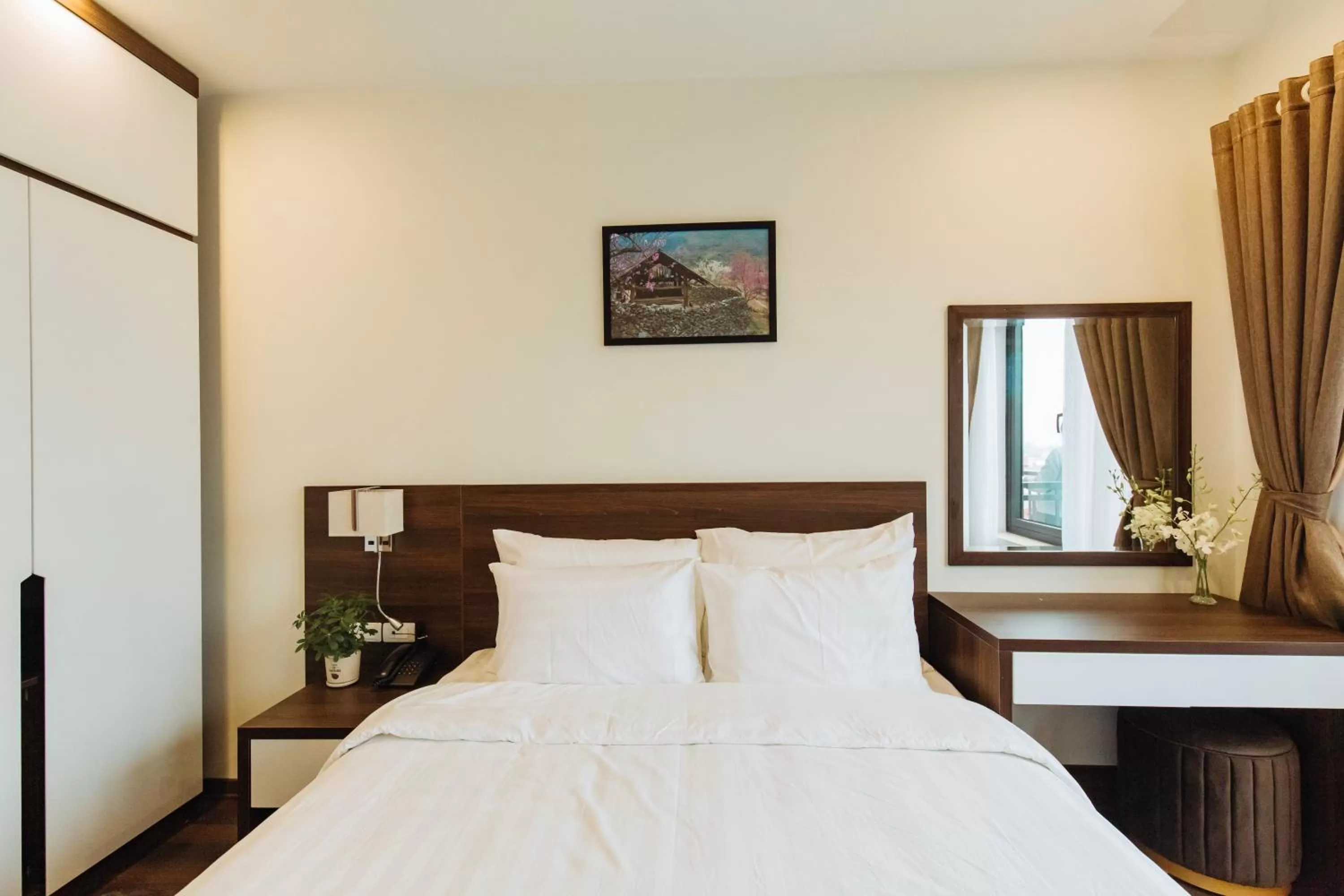Bed in Paragon Noi bai Hotel & Pool
