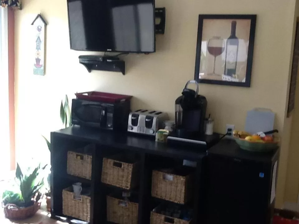 TV/Entertainment Center in Vintage Merlot Bed and Breakfast