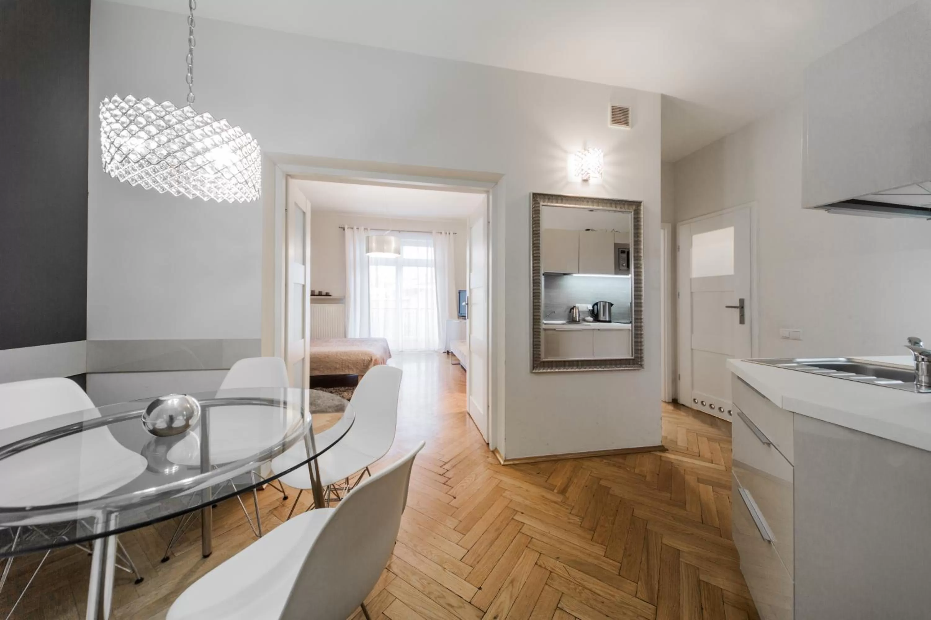 Kitchen or kitchenette in 4Seasons﻿ Apartments Cracow