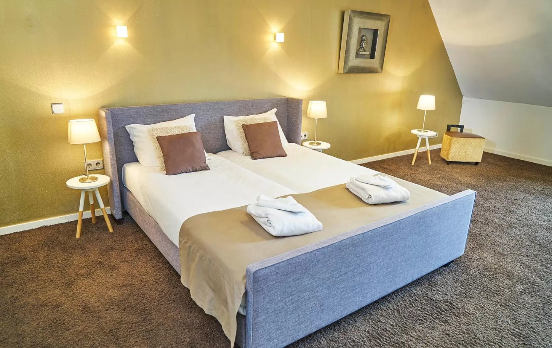 Bed in Saillant Hotel Maastricht City Centre - Auping Hotel Partner