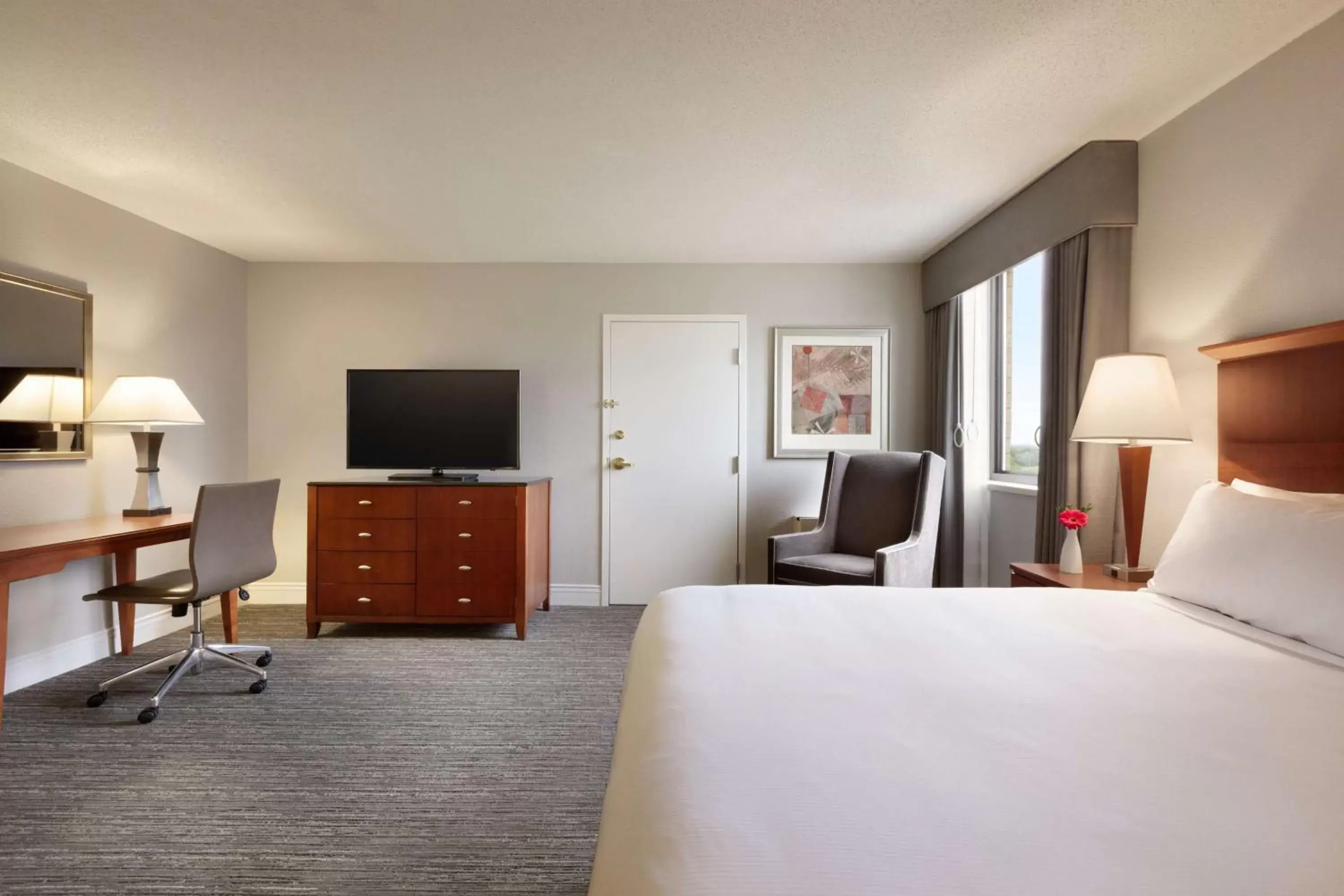 Bed, TV/Entertainment Center in DoubleTree by Hilton Minneapolis Park Place