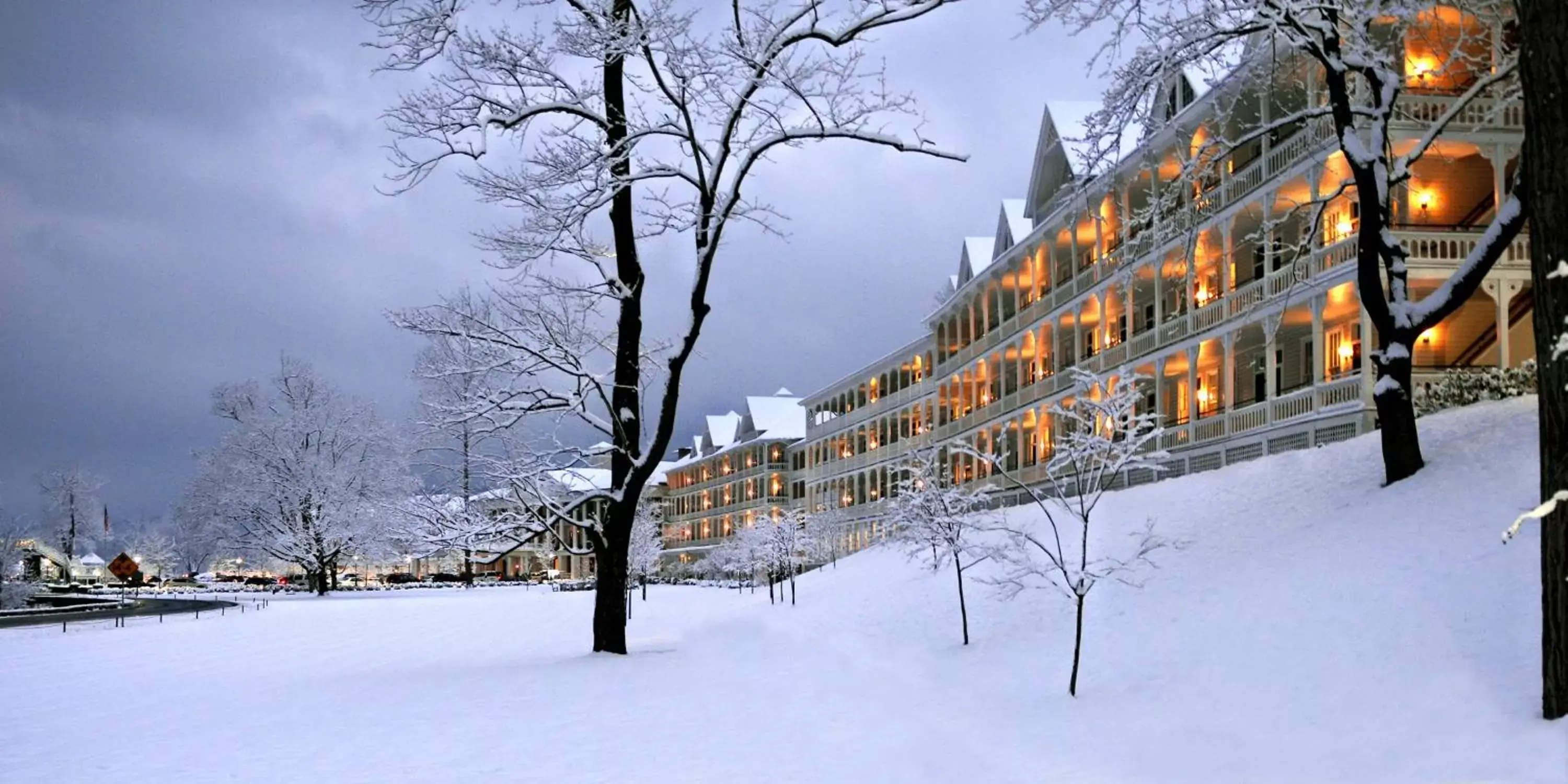 Property building, Winter in Omni Bedford Springs Resort